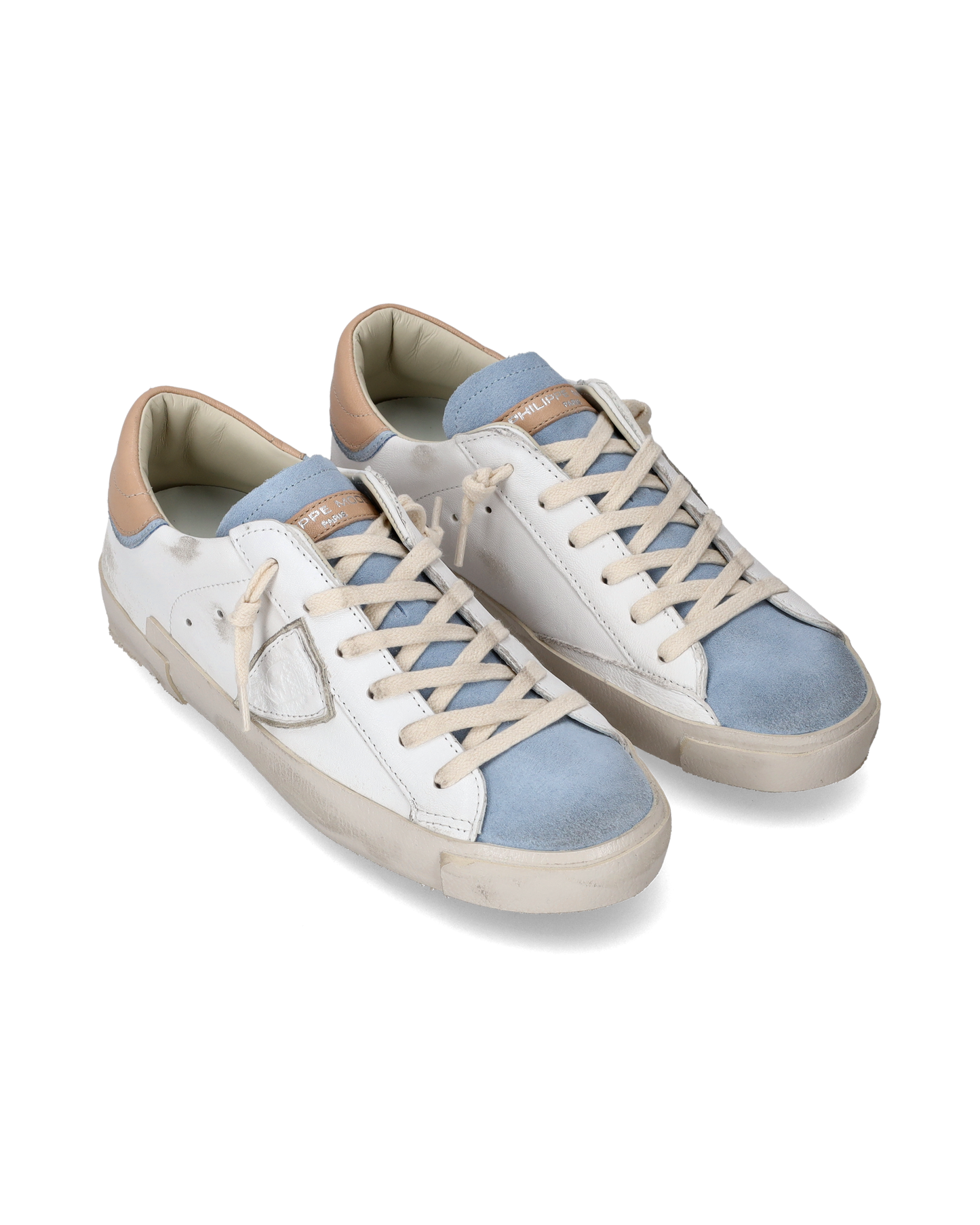 Sneaker basse Paris donna - bianco e azzurro