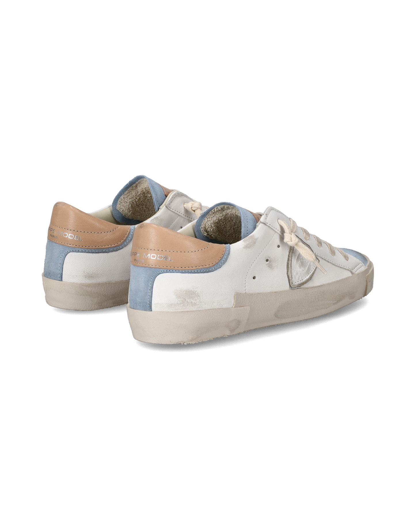 Sneaker basse Paris donna - bianco e azzurro