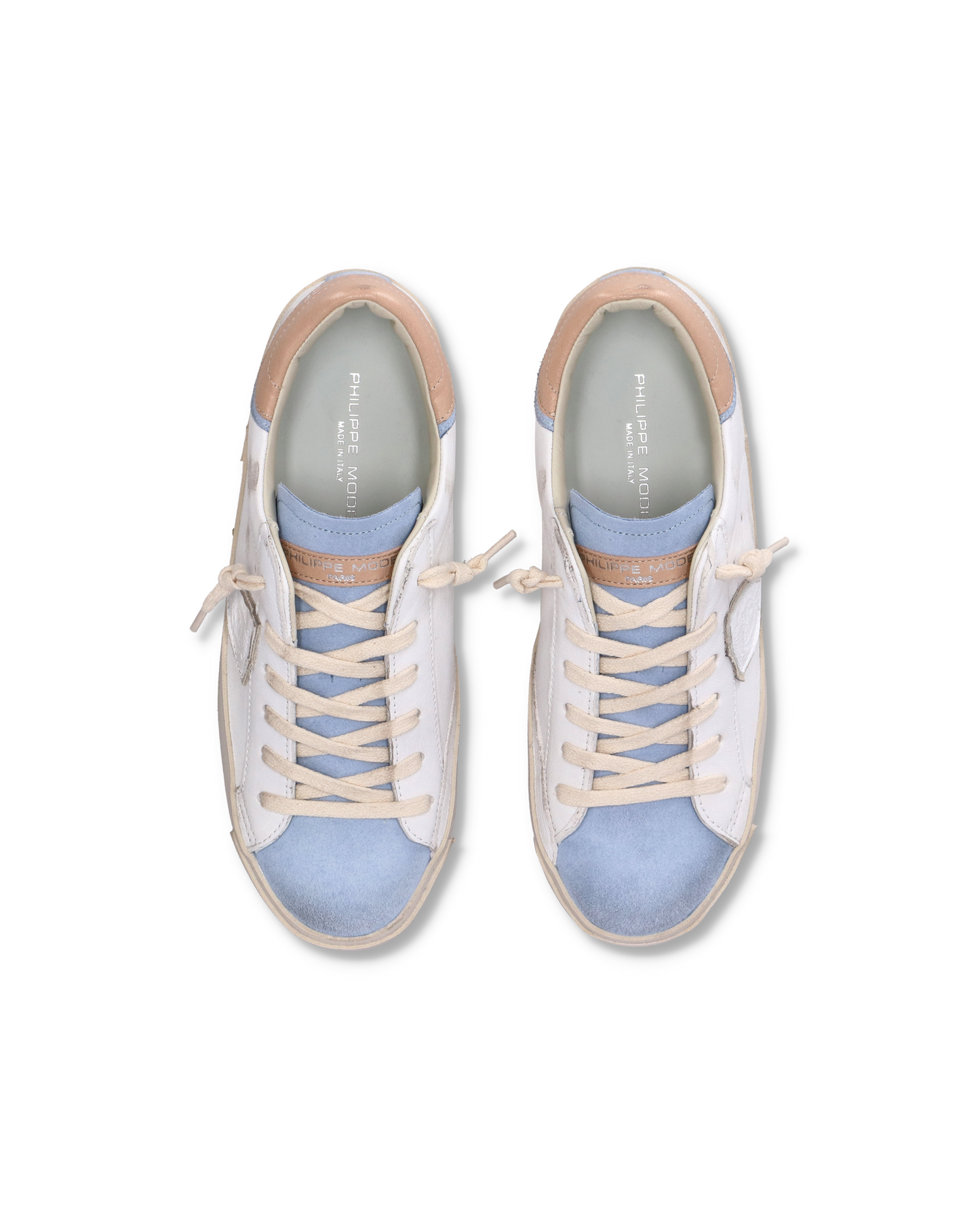 Sneaker basse Paris donna - bianco e azzurro