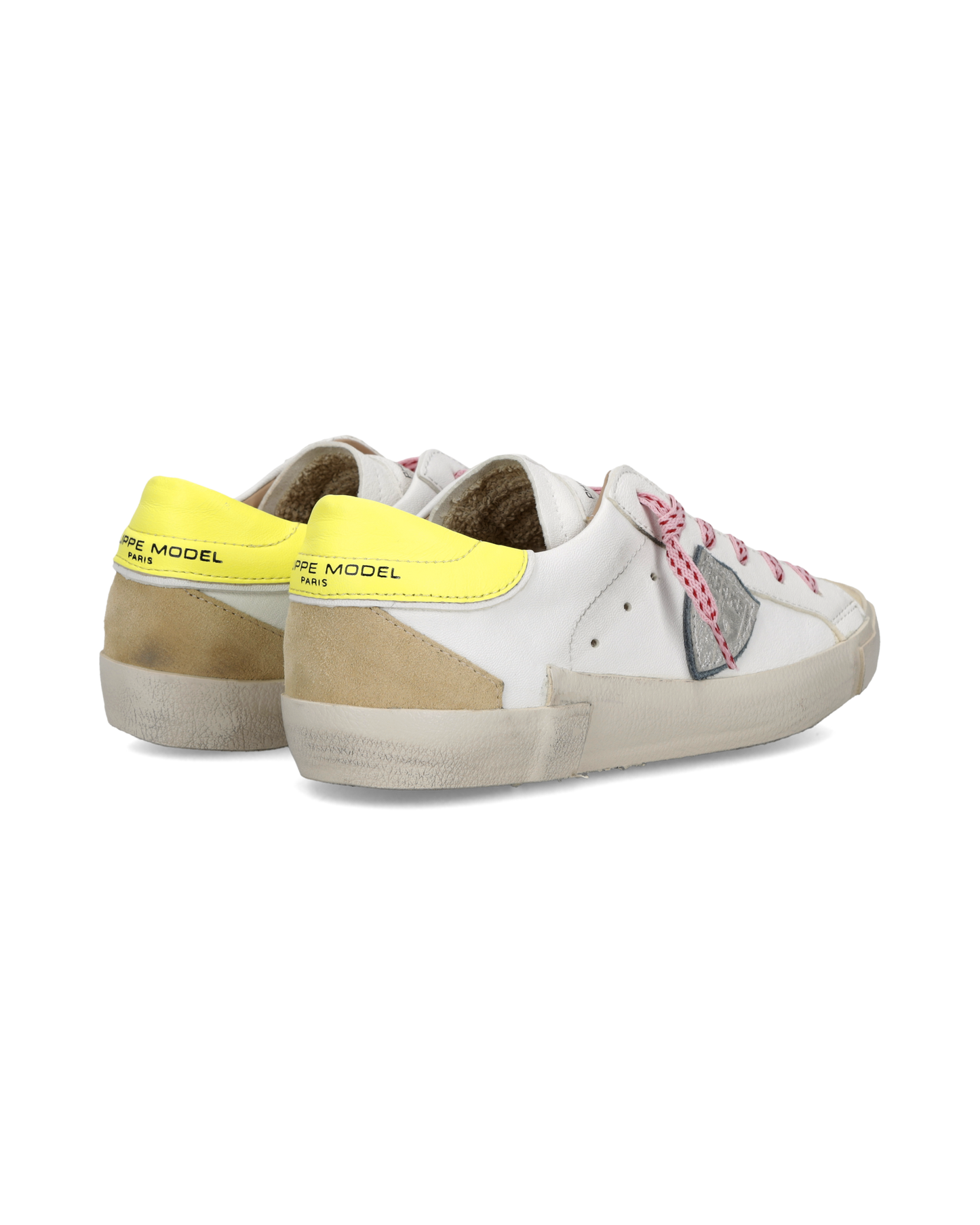 Sneakers Prsx für Damen, Weiß Beige Neongelb