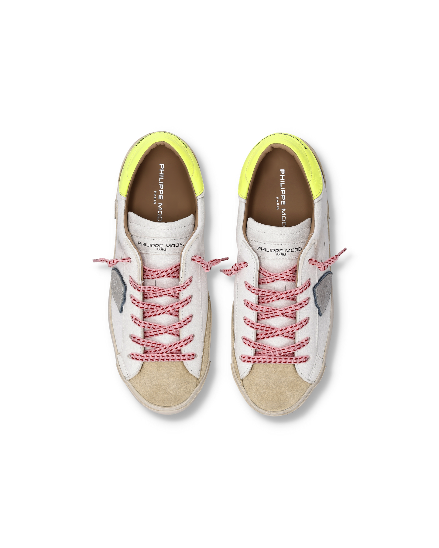 Sneakers Prsx für Damen, Weiß Beige Neongelb