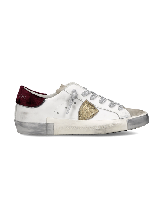 Sneakers Prsx Donna, Bianco Bordeux