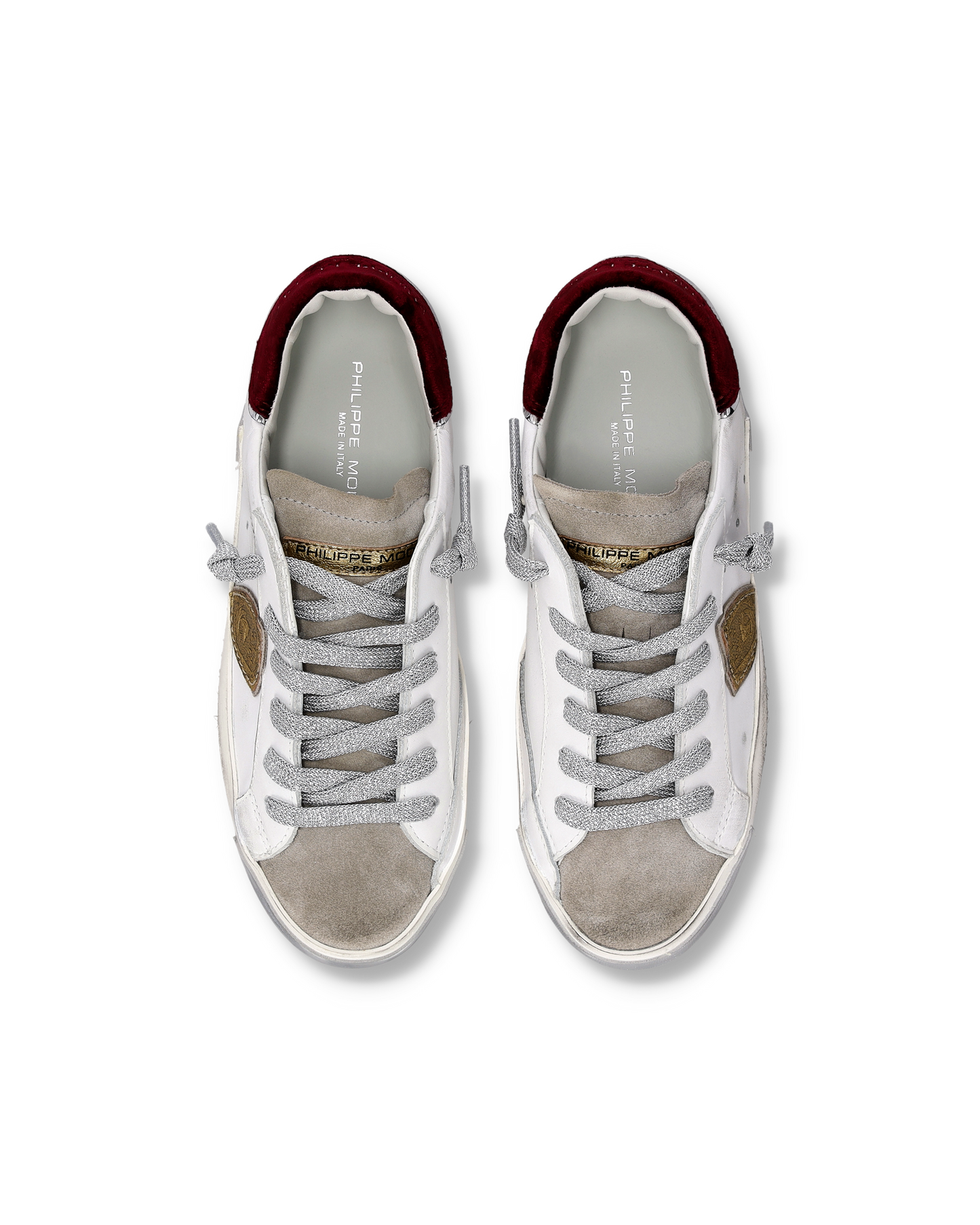 Damessneakers Prsx, Wit Bordeaux