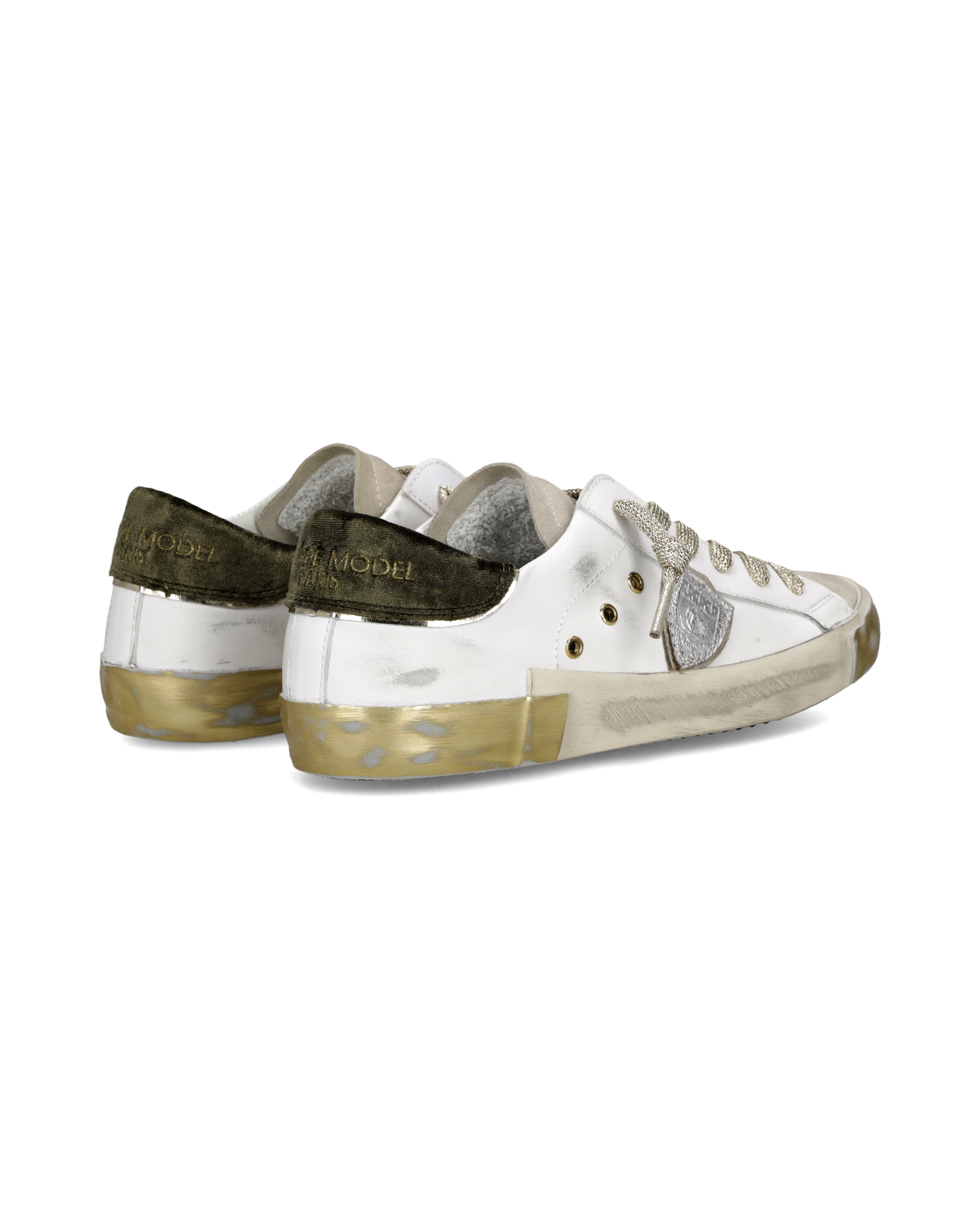 Damessneakers Prsx, Wit Legergroen