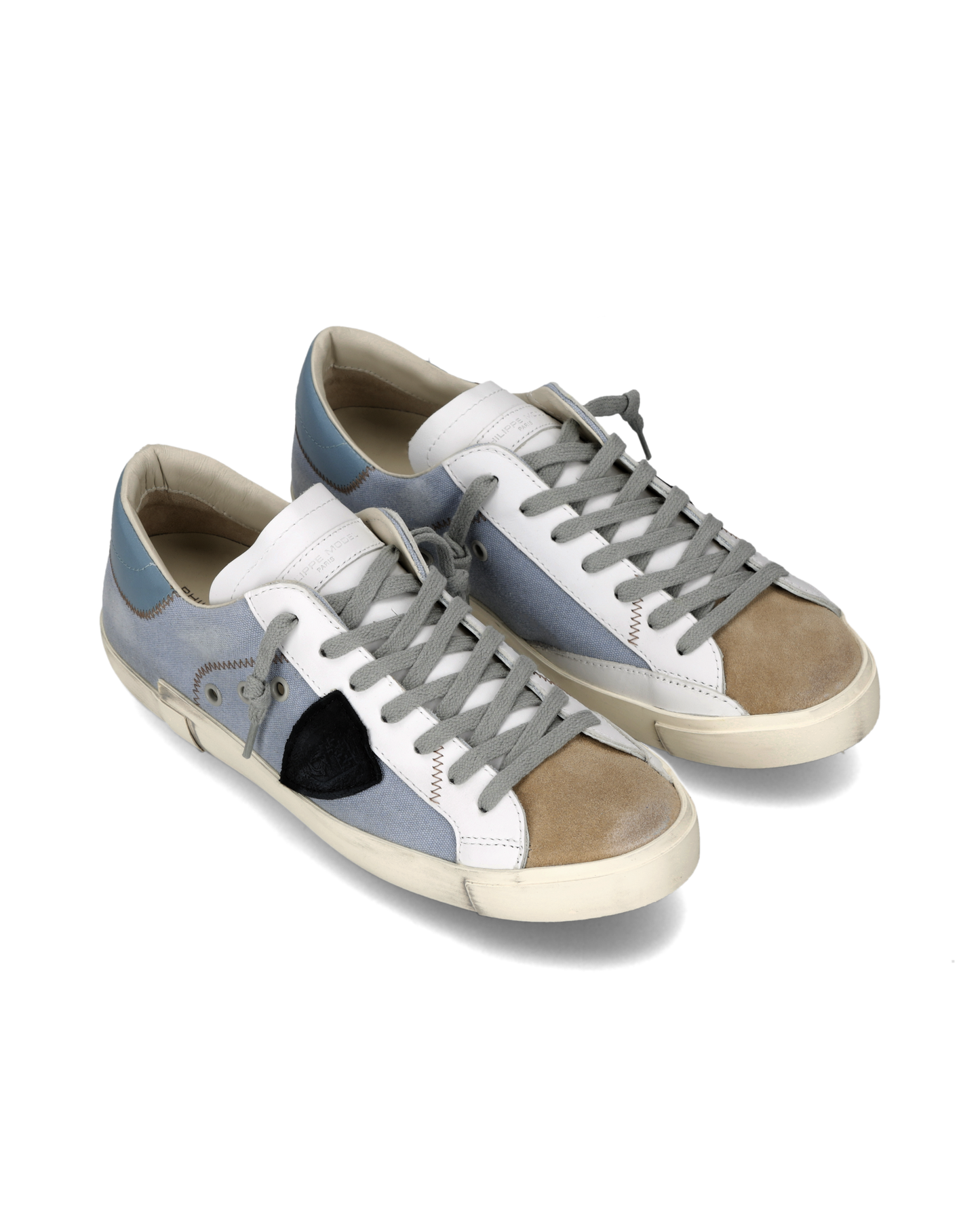 Baskets Prsx Homme, Sable et Bleu Ciel