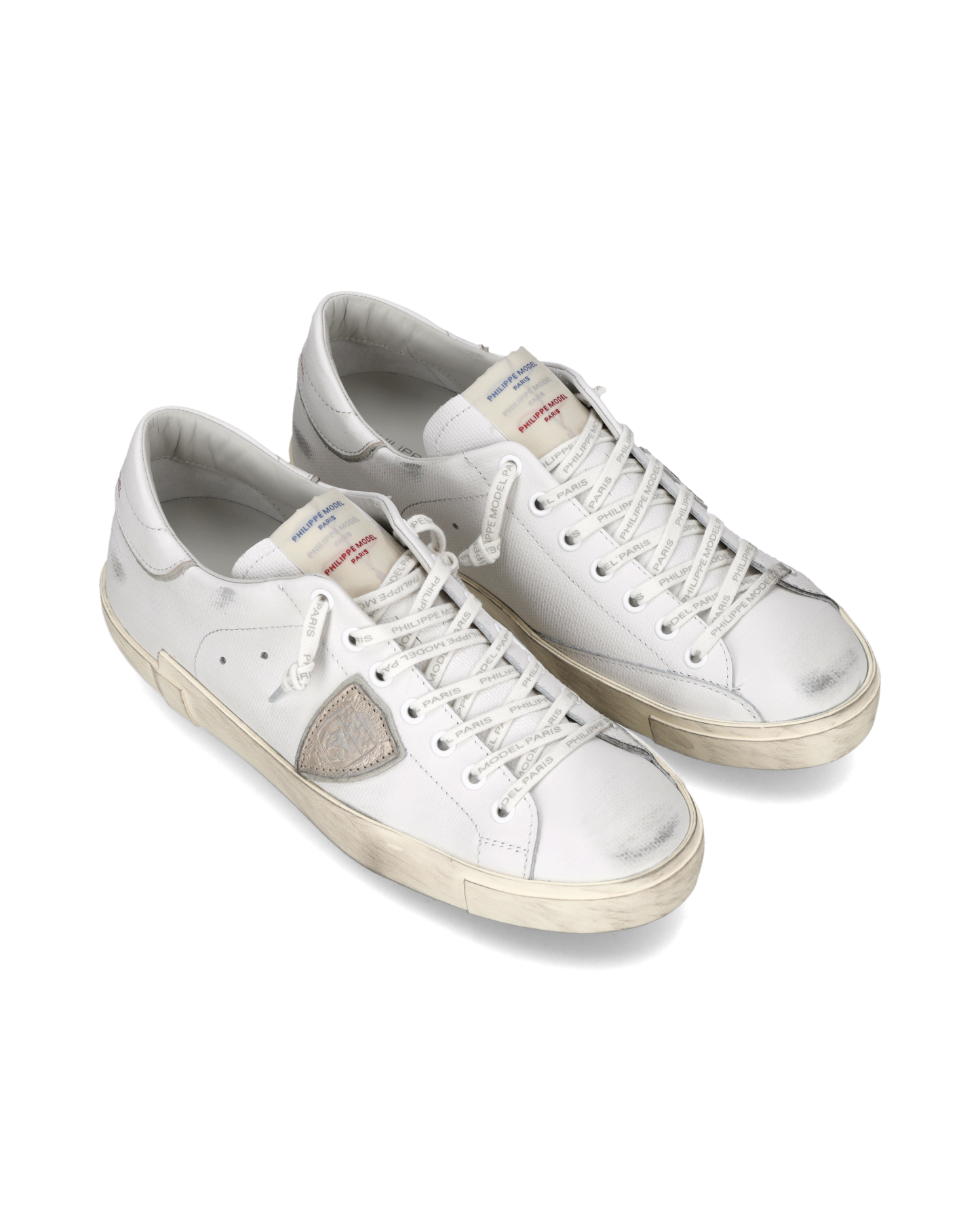 Sneakers Prsx Uomo con etichetta drapeau, Bianco