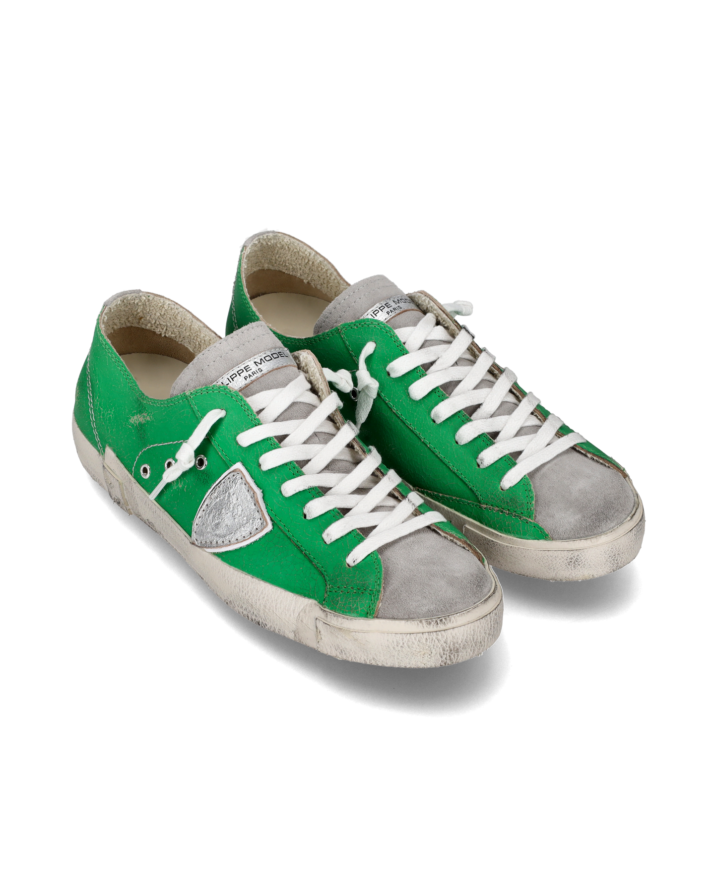 Sneaker basse Prsx uomo - verde e argento