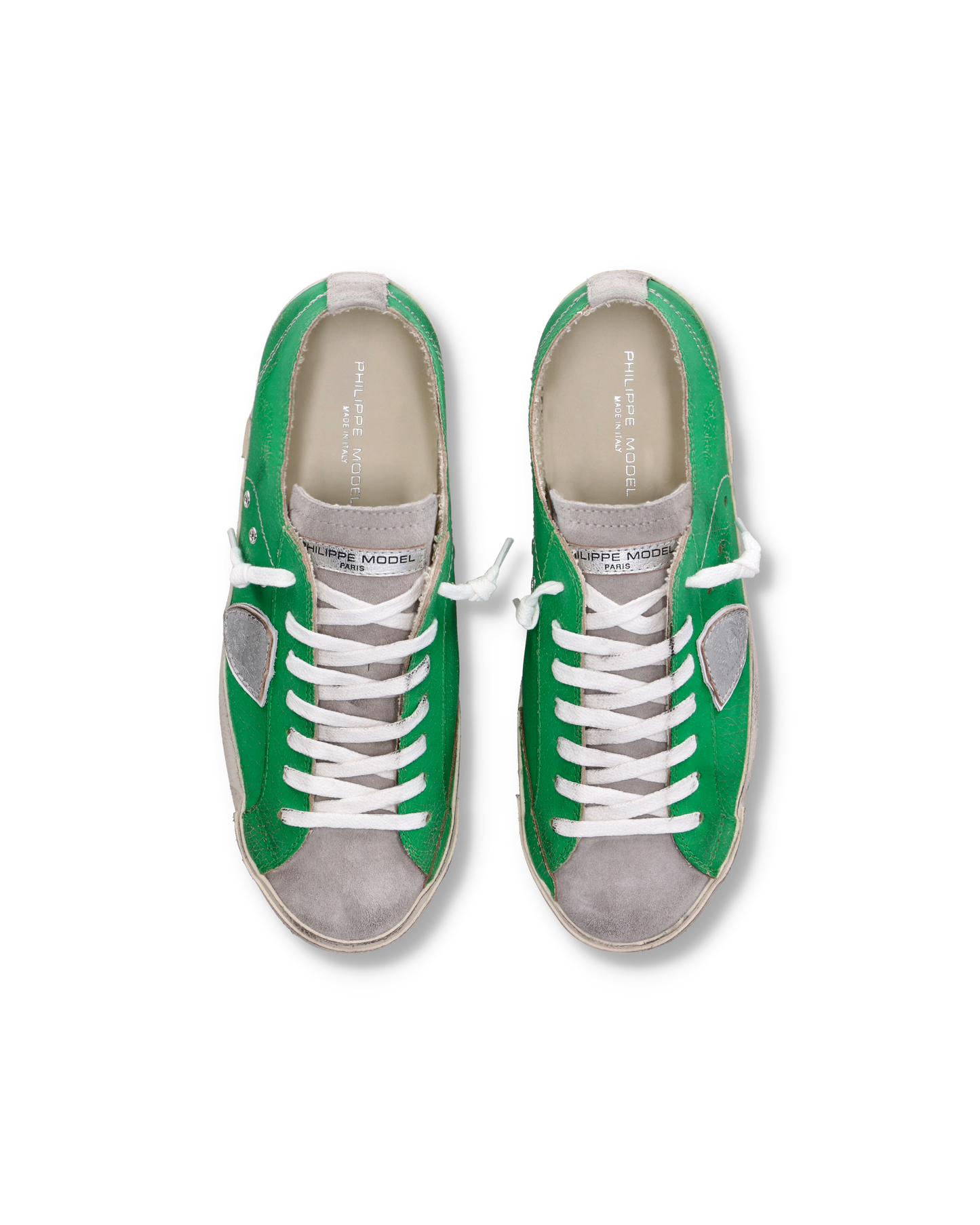 Sneaker basse Prsx uomo - verde e argento