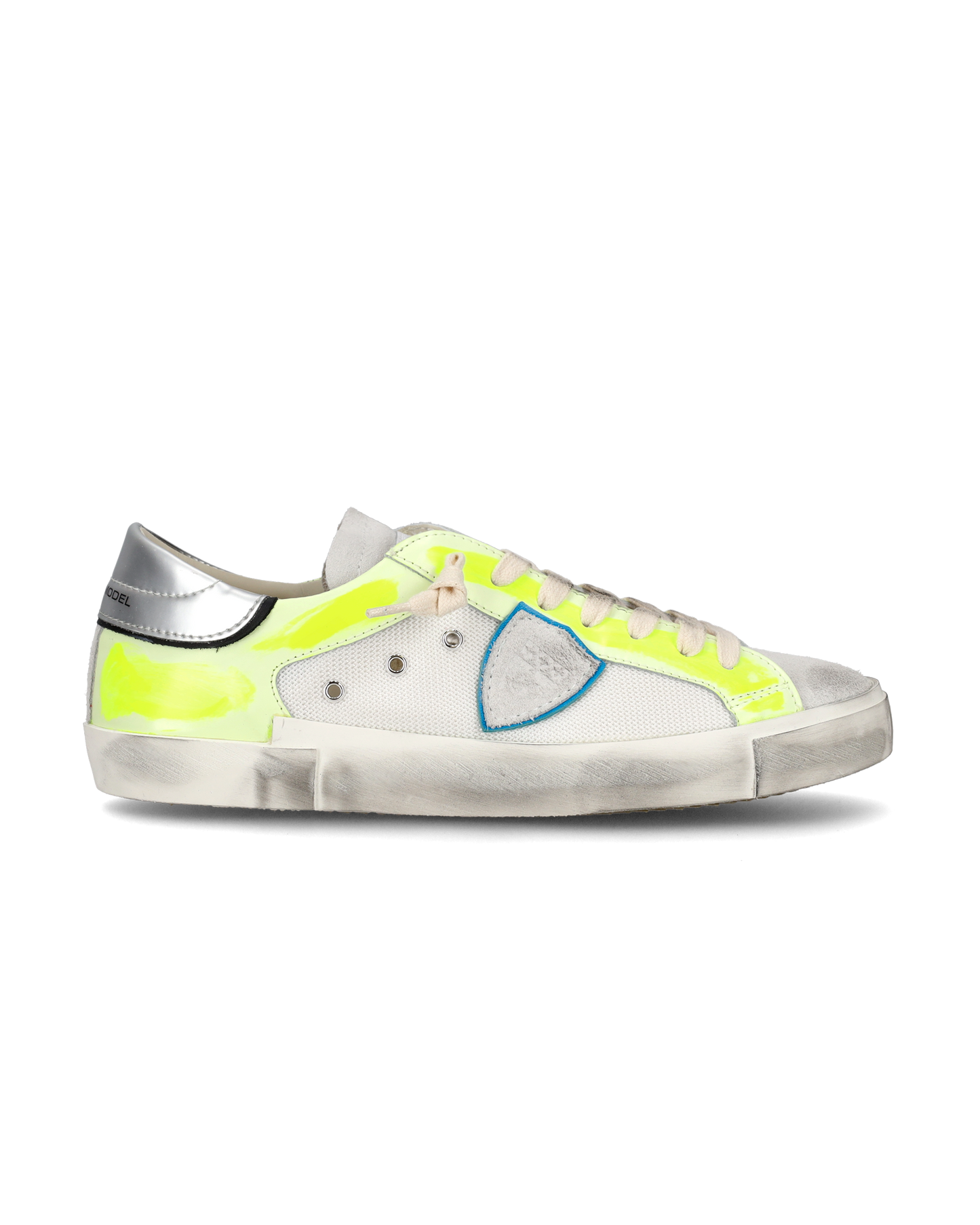 Sneaker basse Prsx uomo - bianco e giallo fluo