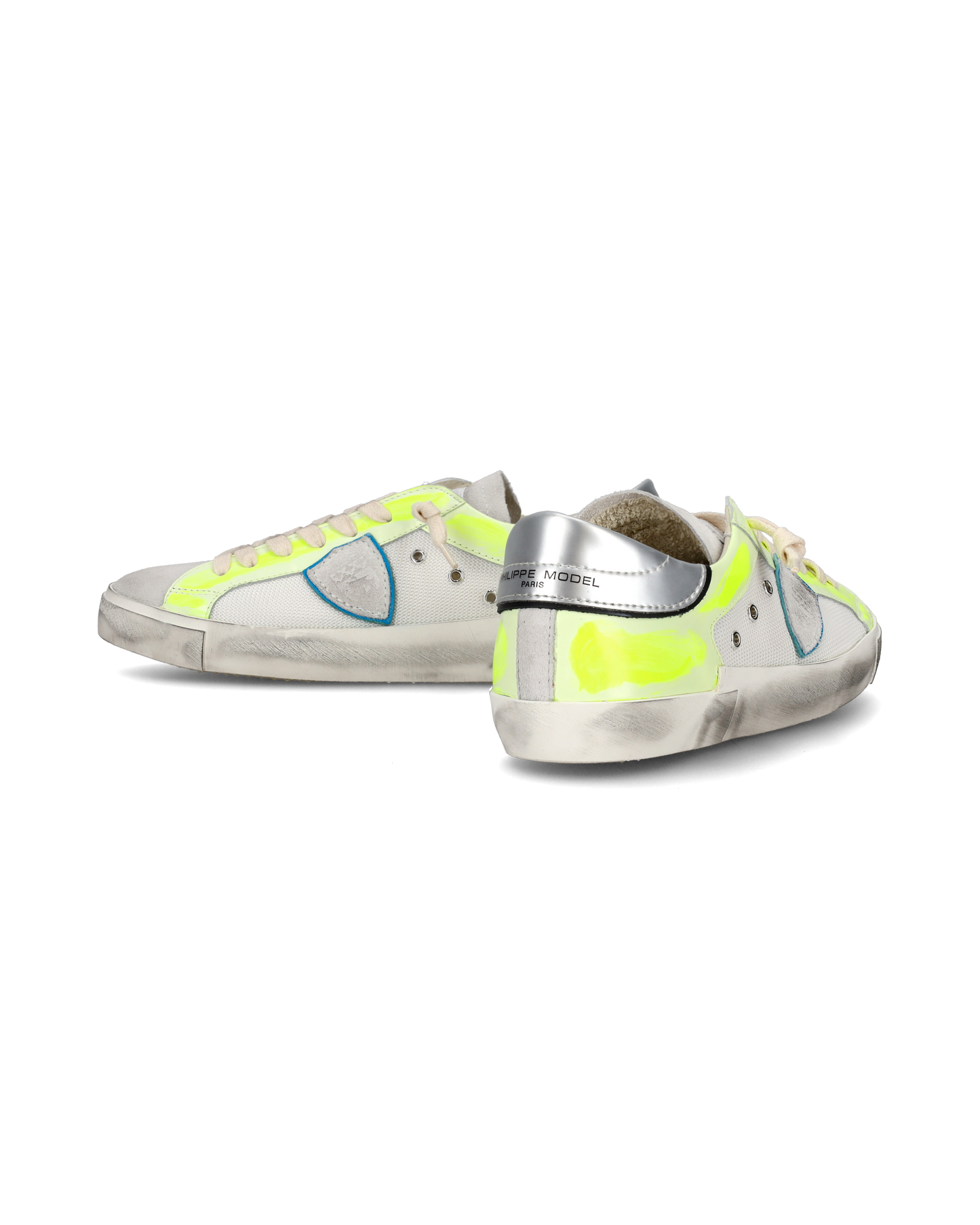 Sneaker basse Prsx uomo - bianco e giallo fluo