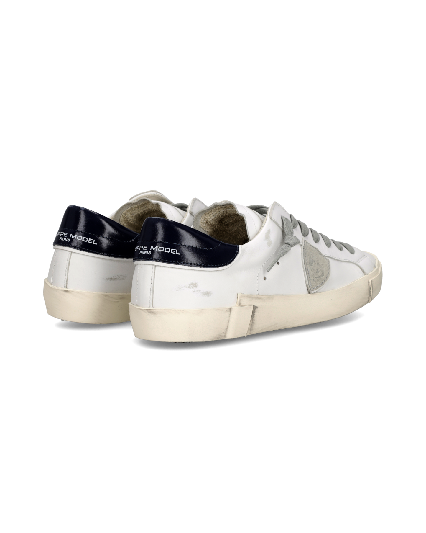 Baskets Prsx Homme, Blanc et Bleu