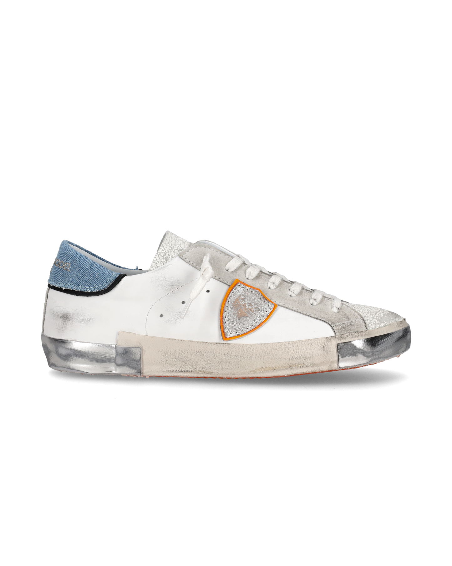 Men's low Prsx sneaker - white and light blue