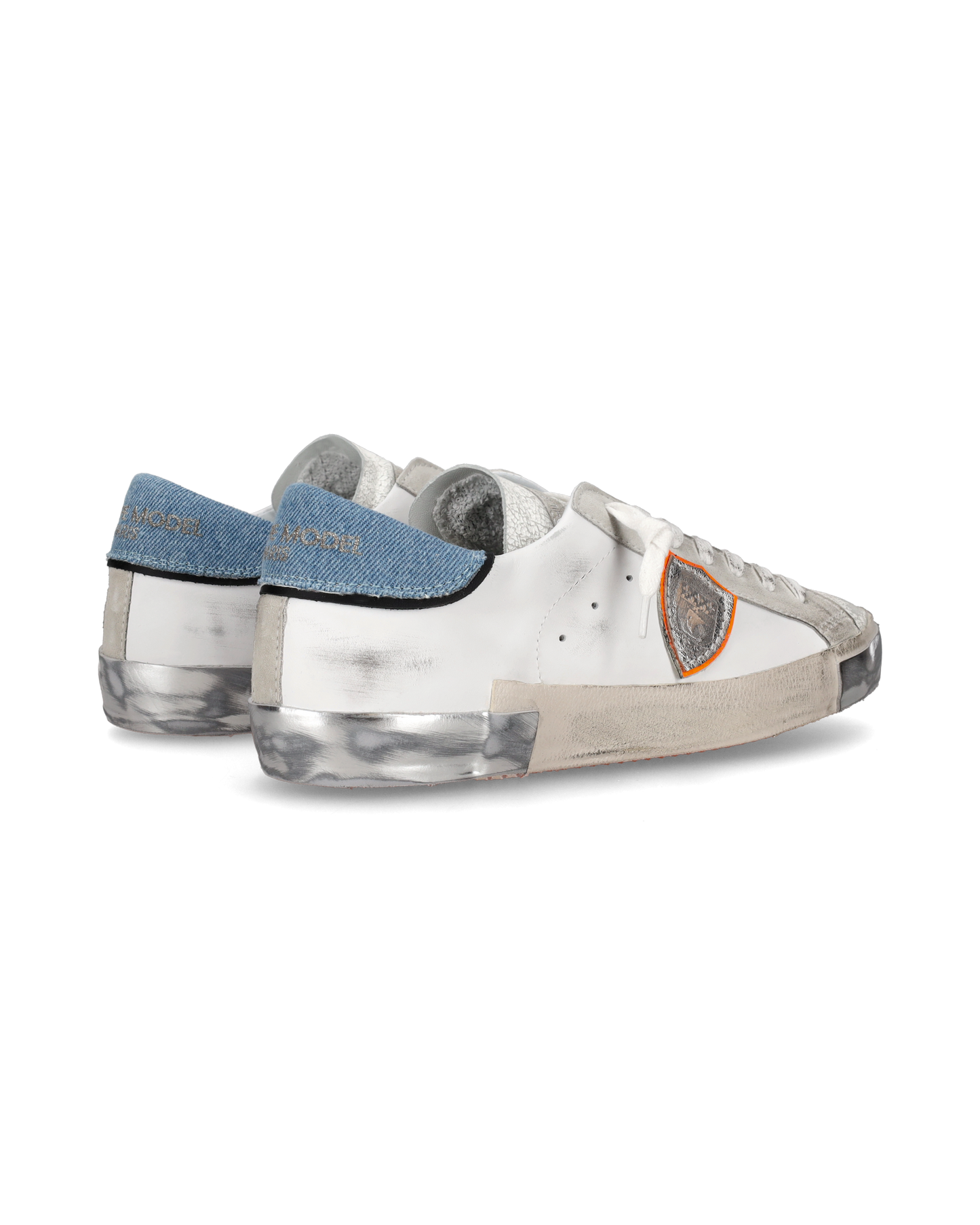 Men's low Prsx sneaker - white and light blue