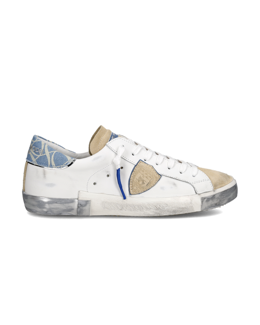 Sneakers Prsx Uomo, Bianco Denim
