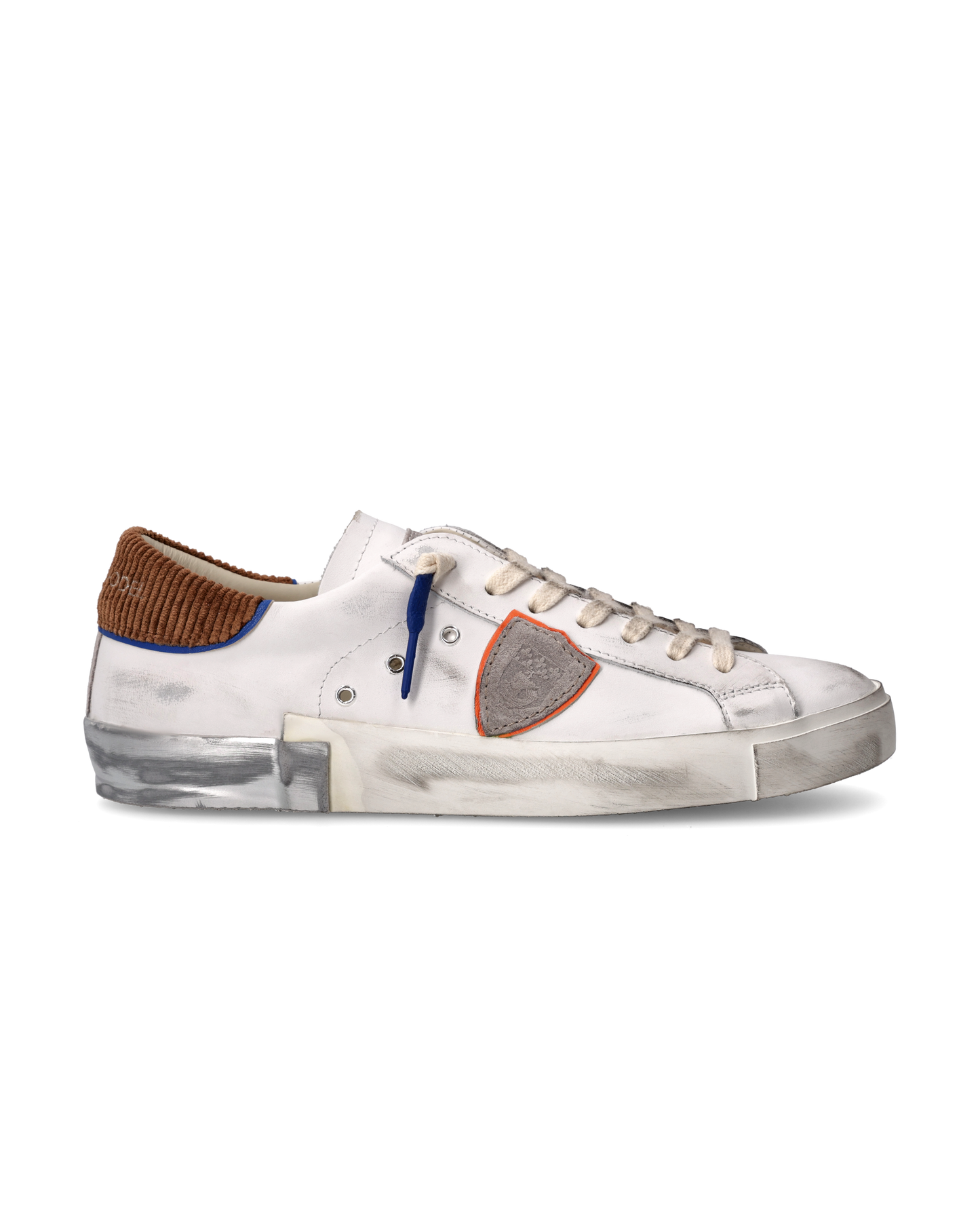 Sneaker Prsx Uomo, Bianco e Cognac