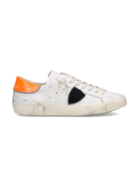 Baskets Prsx Homme, Blanc Orange