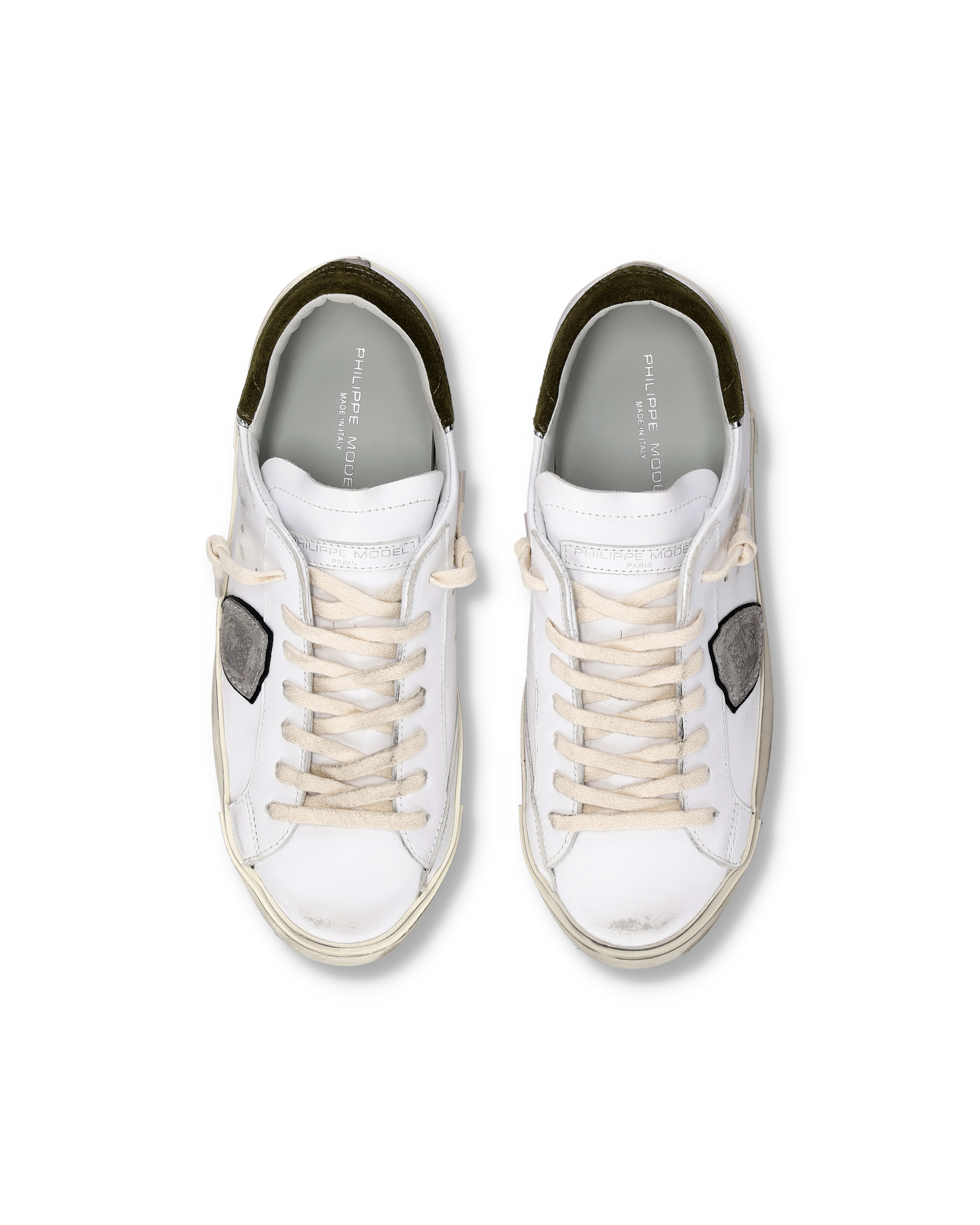 Sneakers Prsx Uomo, Bianco Verde Militare