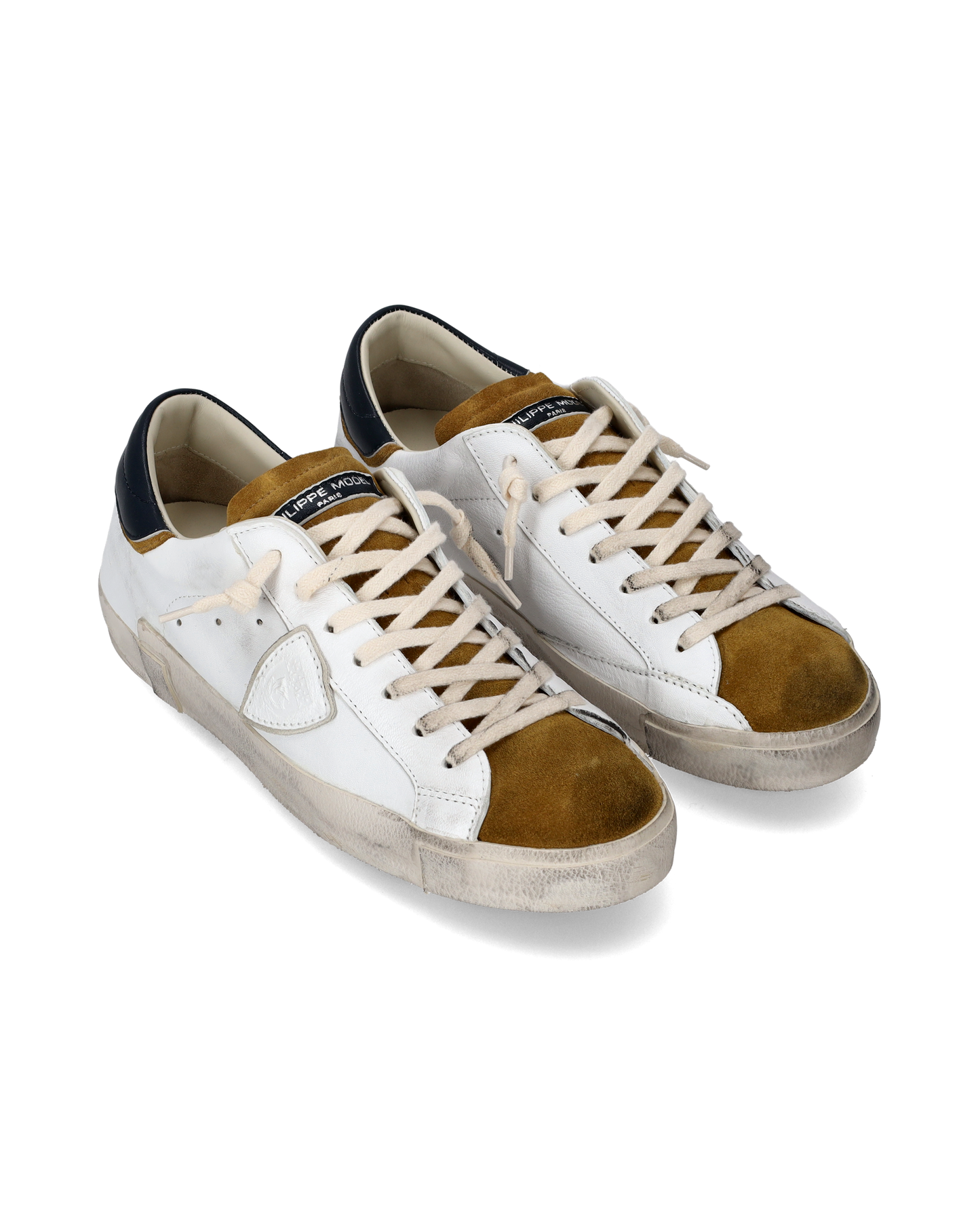 Sneaker basse Paris uomo - bianco e senape