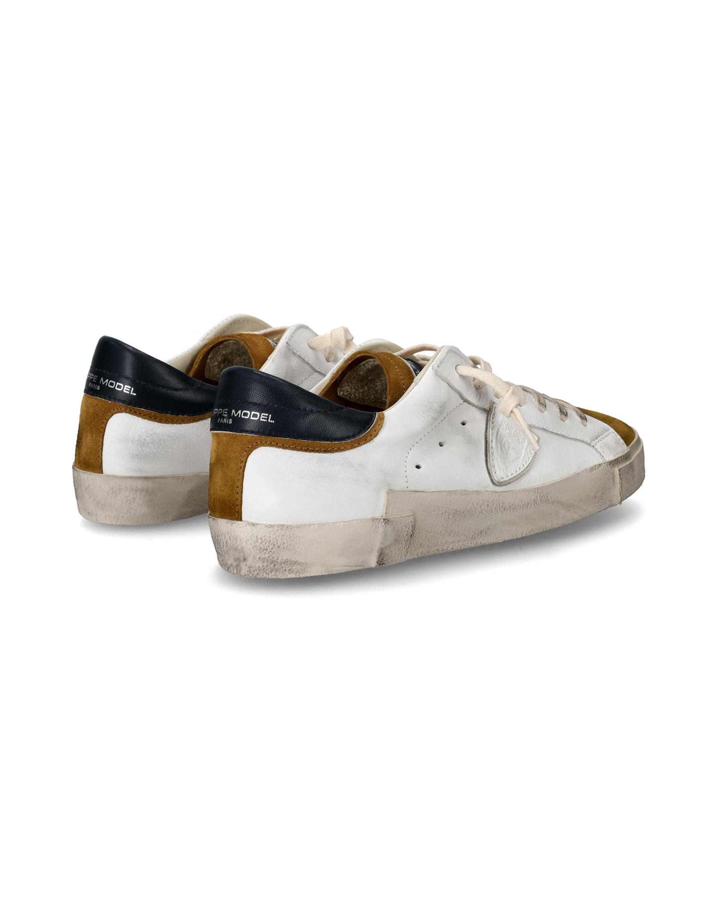 Sneaker basse Paris uomo - bianco e senape