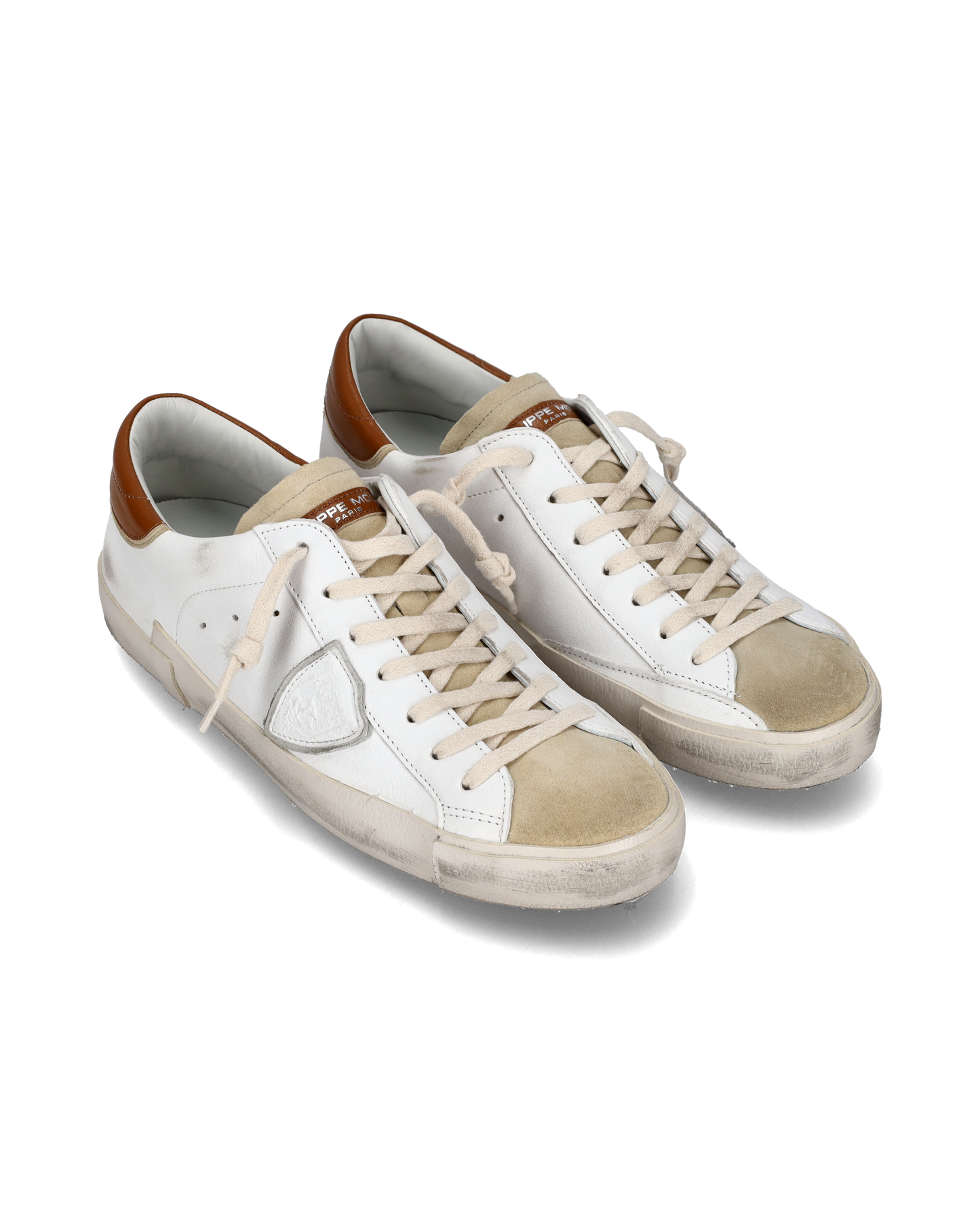 Sneaker basse Prsx uomo - beige e marrone