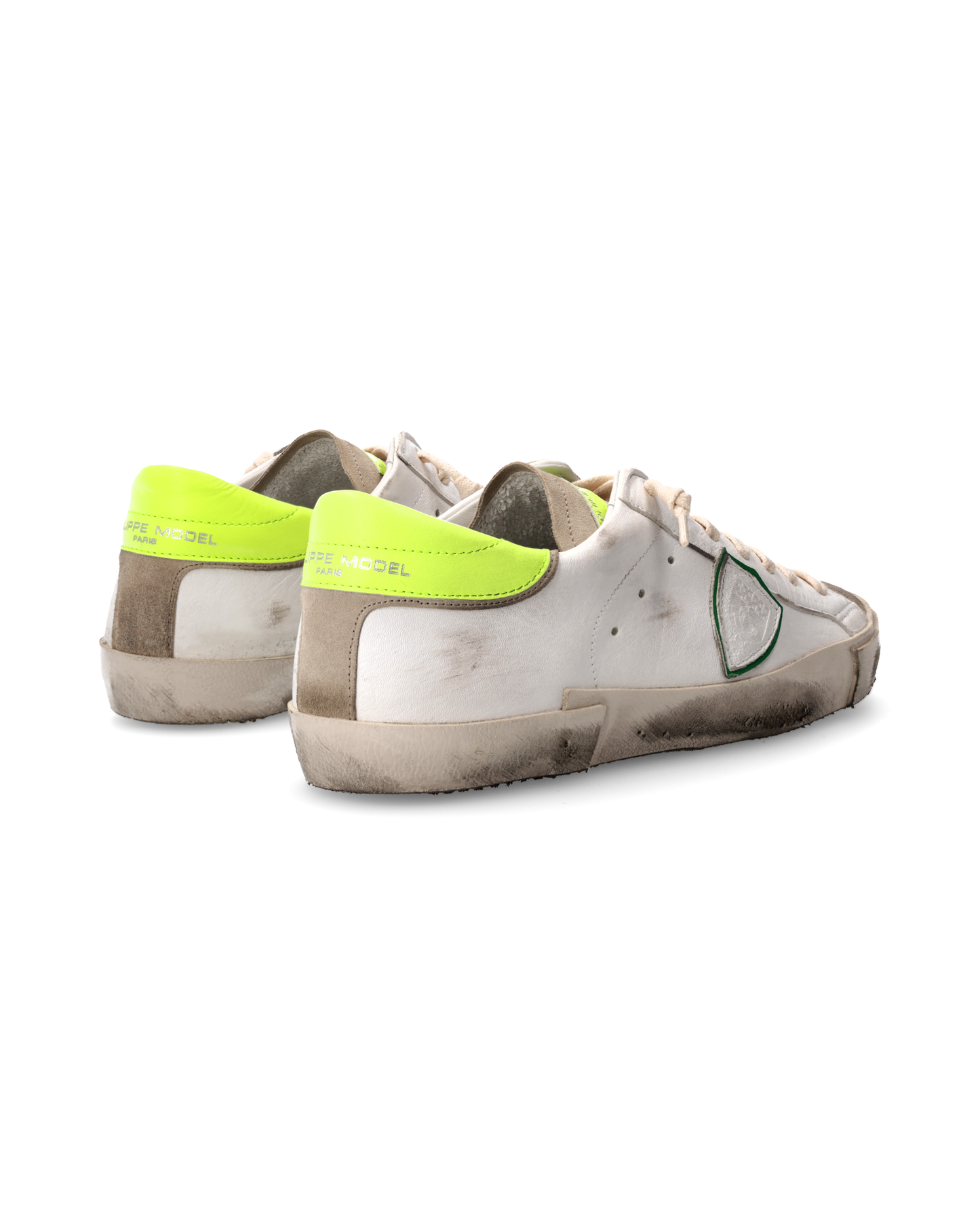 Sneaker Prsx Uomo, Bianco e Giallo Fluo