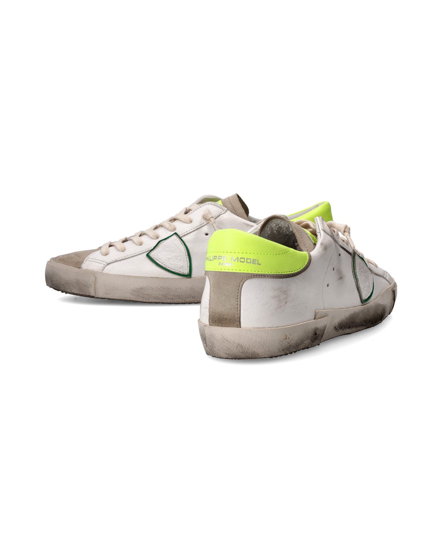 Sneaker Prsx Uomo, Bianco e Giallo Fluo