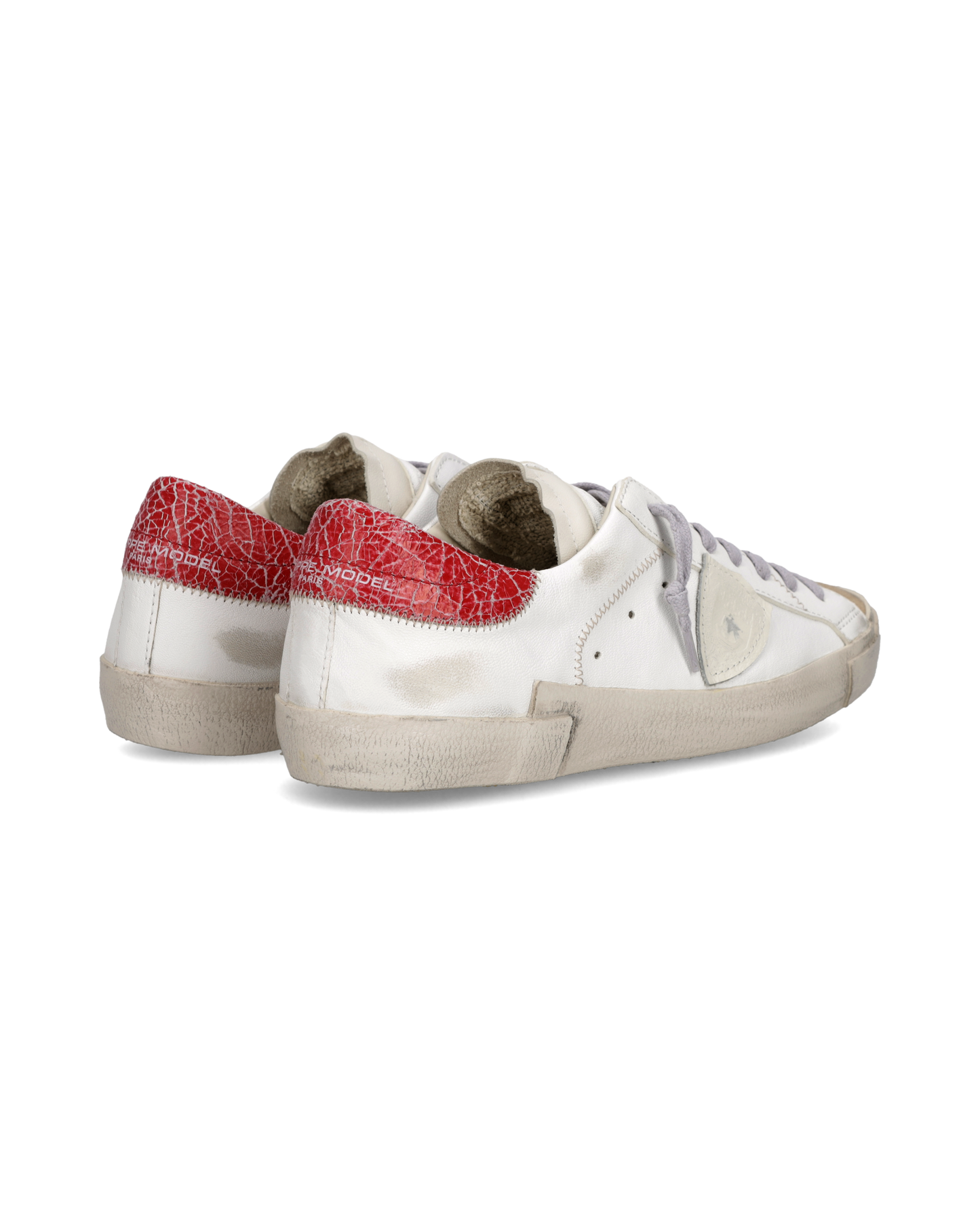 Baskets Prsx Homme, Blanc et Rouge