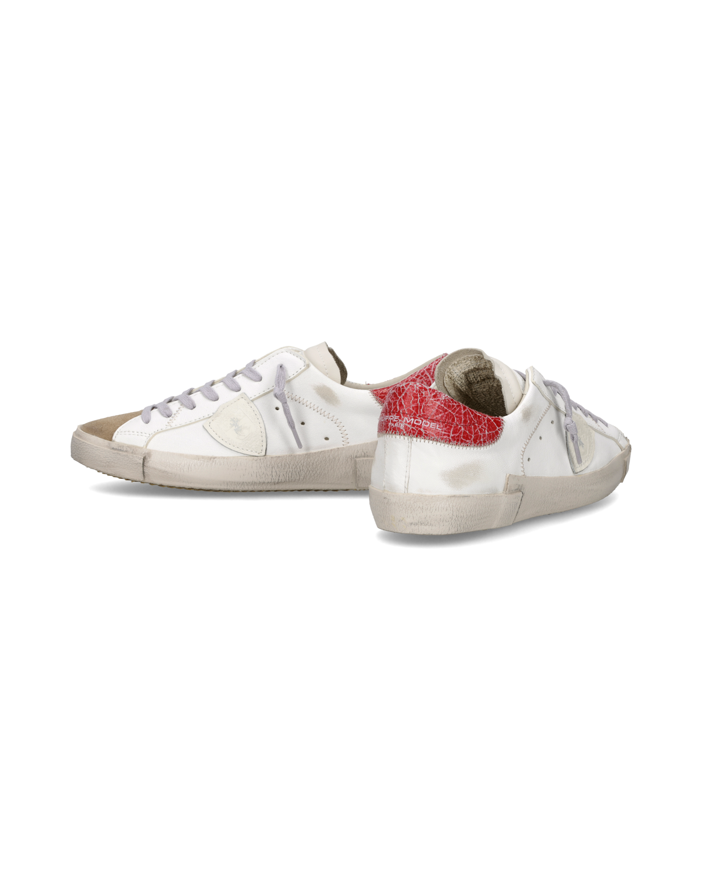 Baskets Prsx Homme, Blanc et Rouge