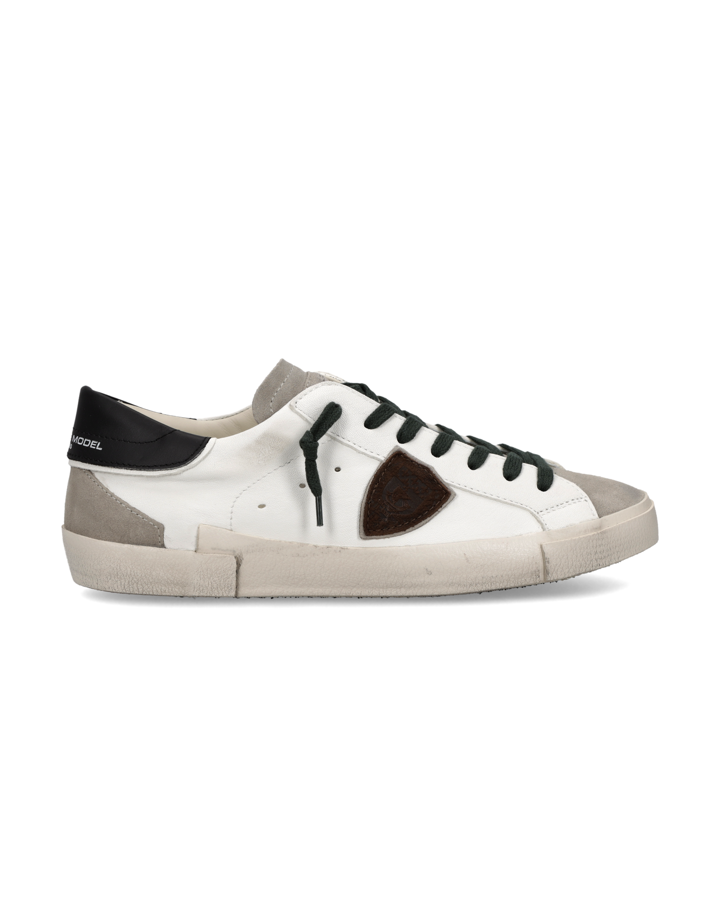 Baskets Prsx Homme, Blanc Noir et Gris
