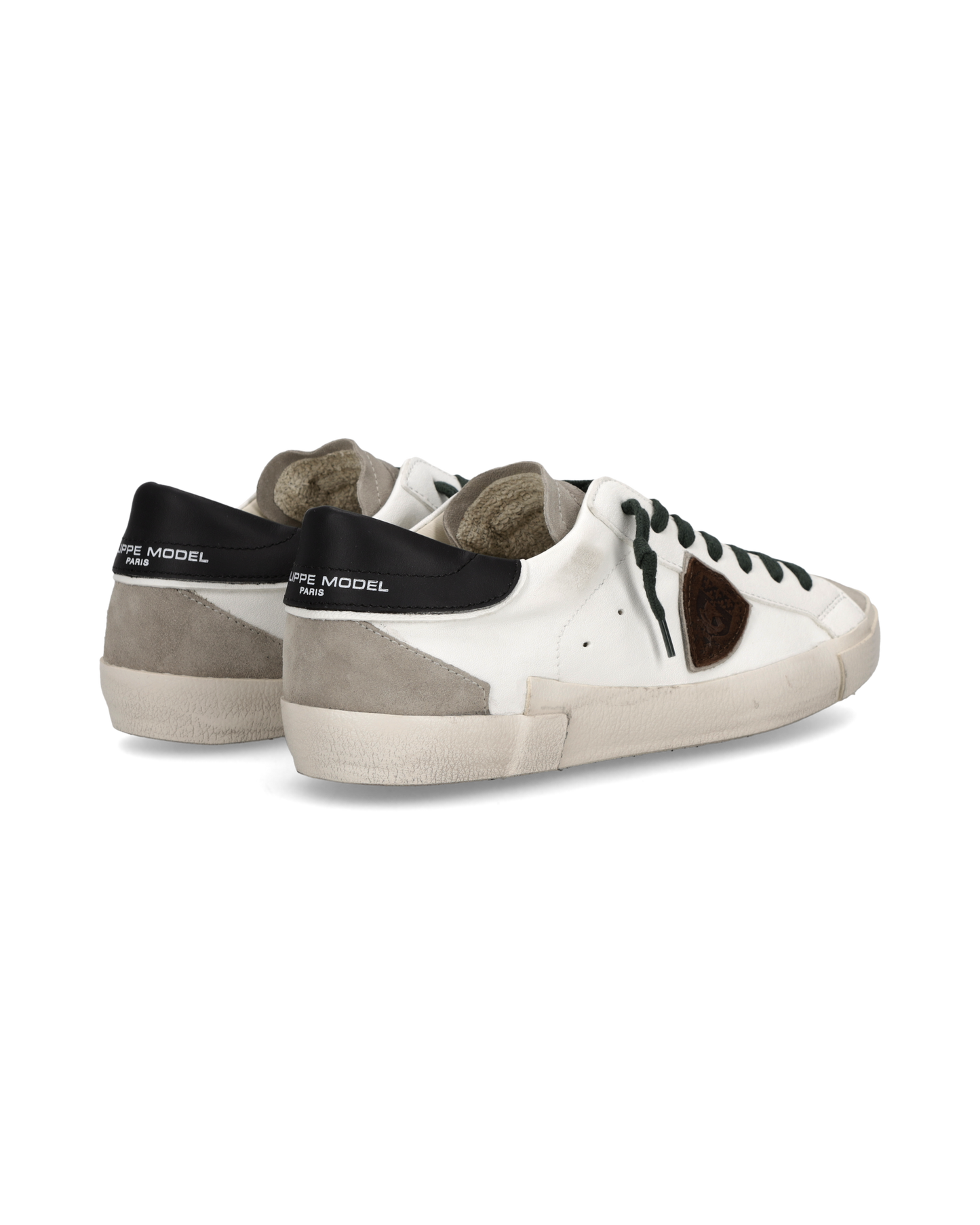 Baskets Prsx Homme, Blanc Noir et Gris