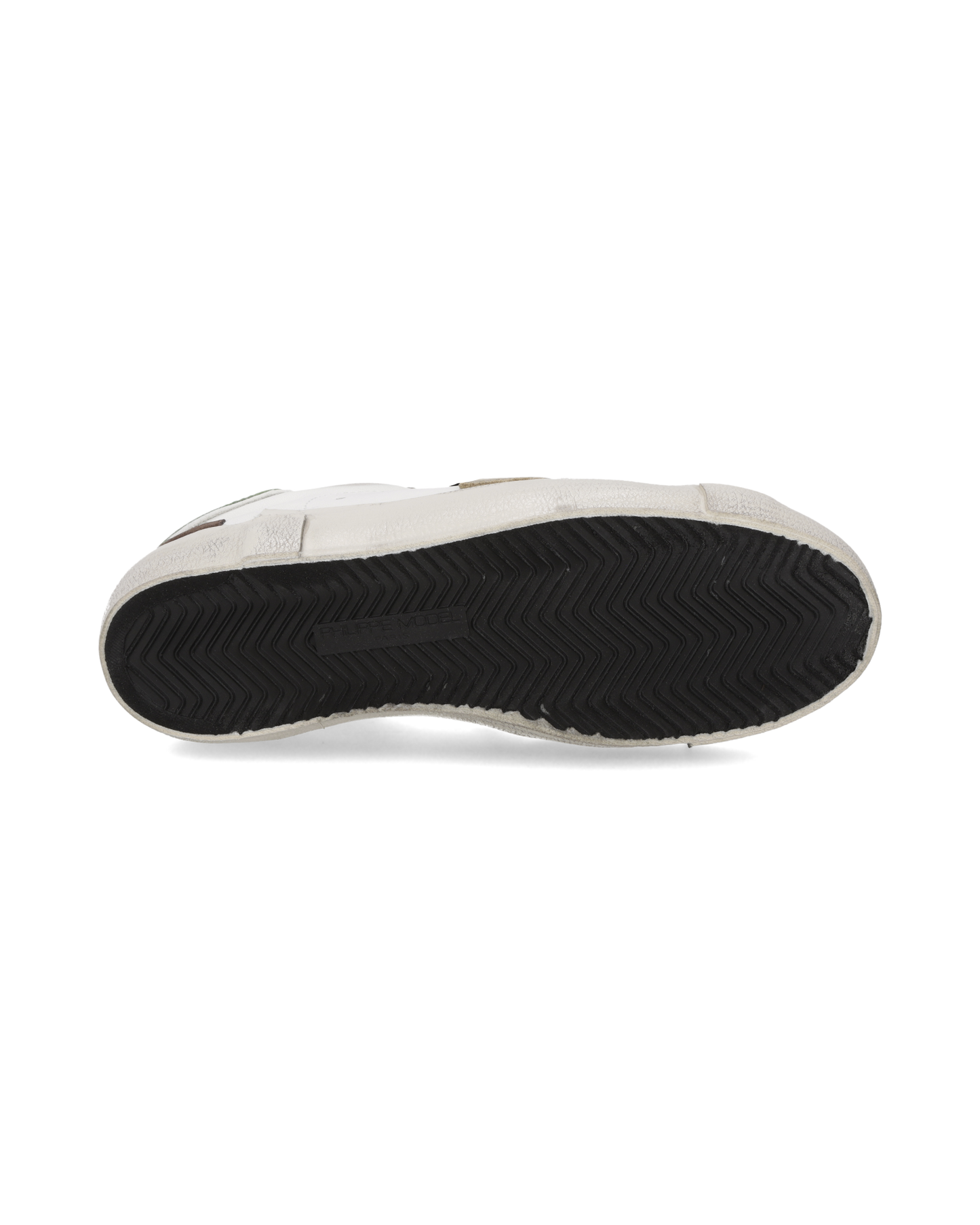 Baskets Prsx Homme, Blanc Vert Bouteille et Marron