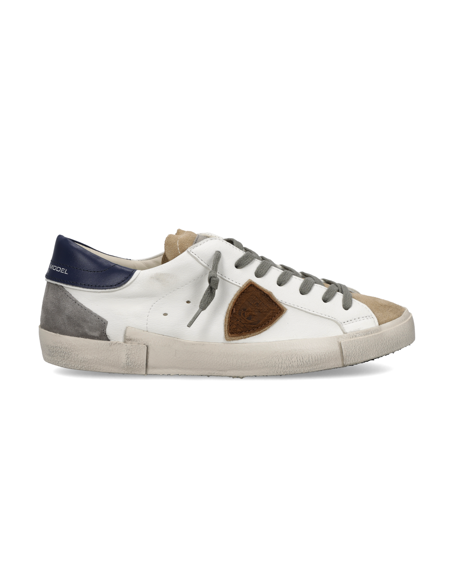 Baskets Prsx Homme, Blanc Bleu et Gris