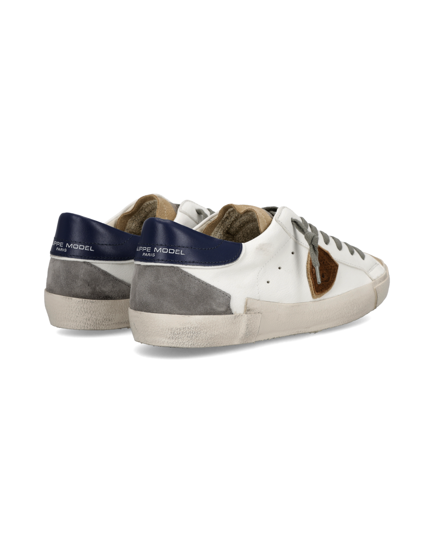 Baskets Prsx Homme, Blanc Bleu et Gris