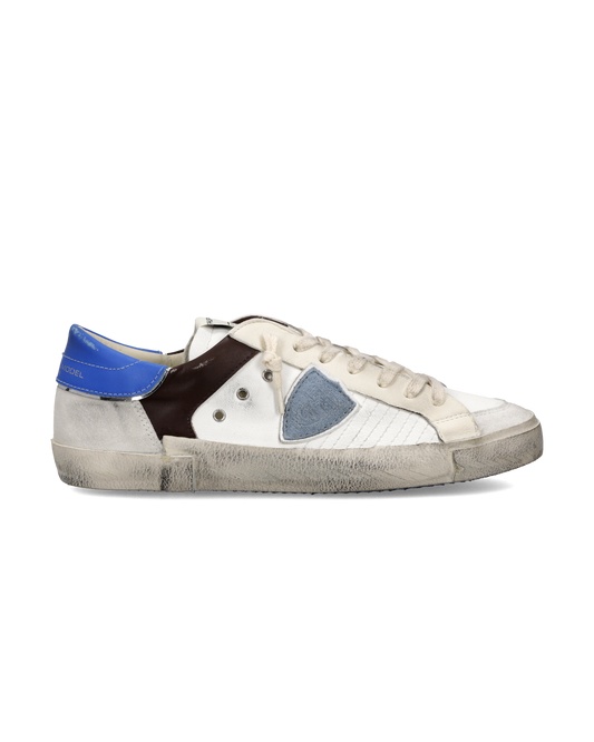 Sneakers Prsx Uomo, Bianco Marrone Bluette