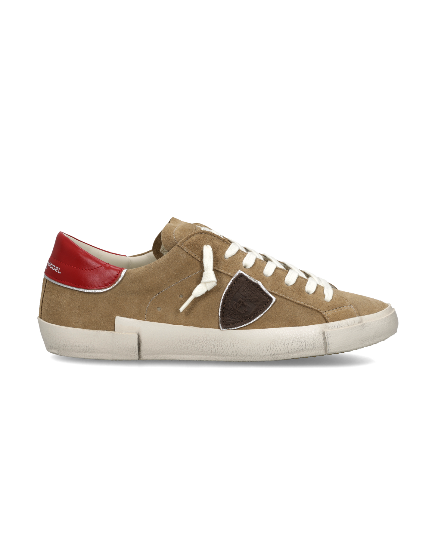 Baskets Prsx Homme, Beige et Rouge