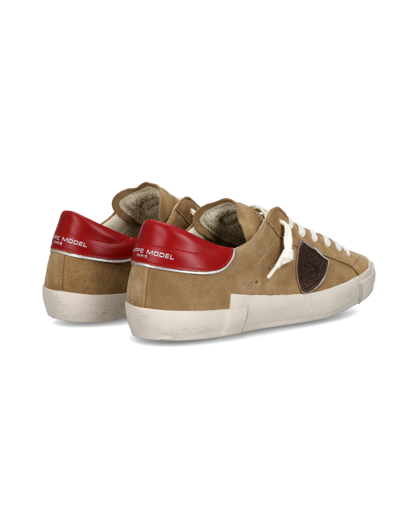 Baskets Prsx Homme, Beige et Rouge