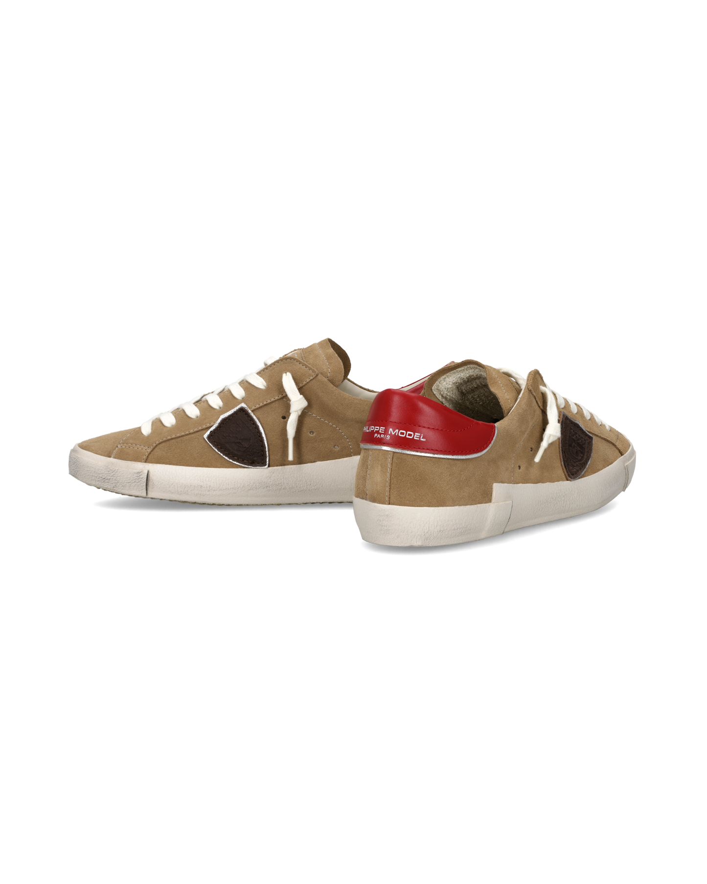 Baskets Prsx Homme, Beige et Rouge
