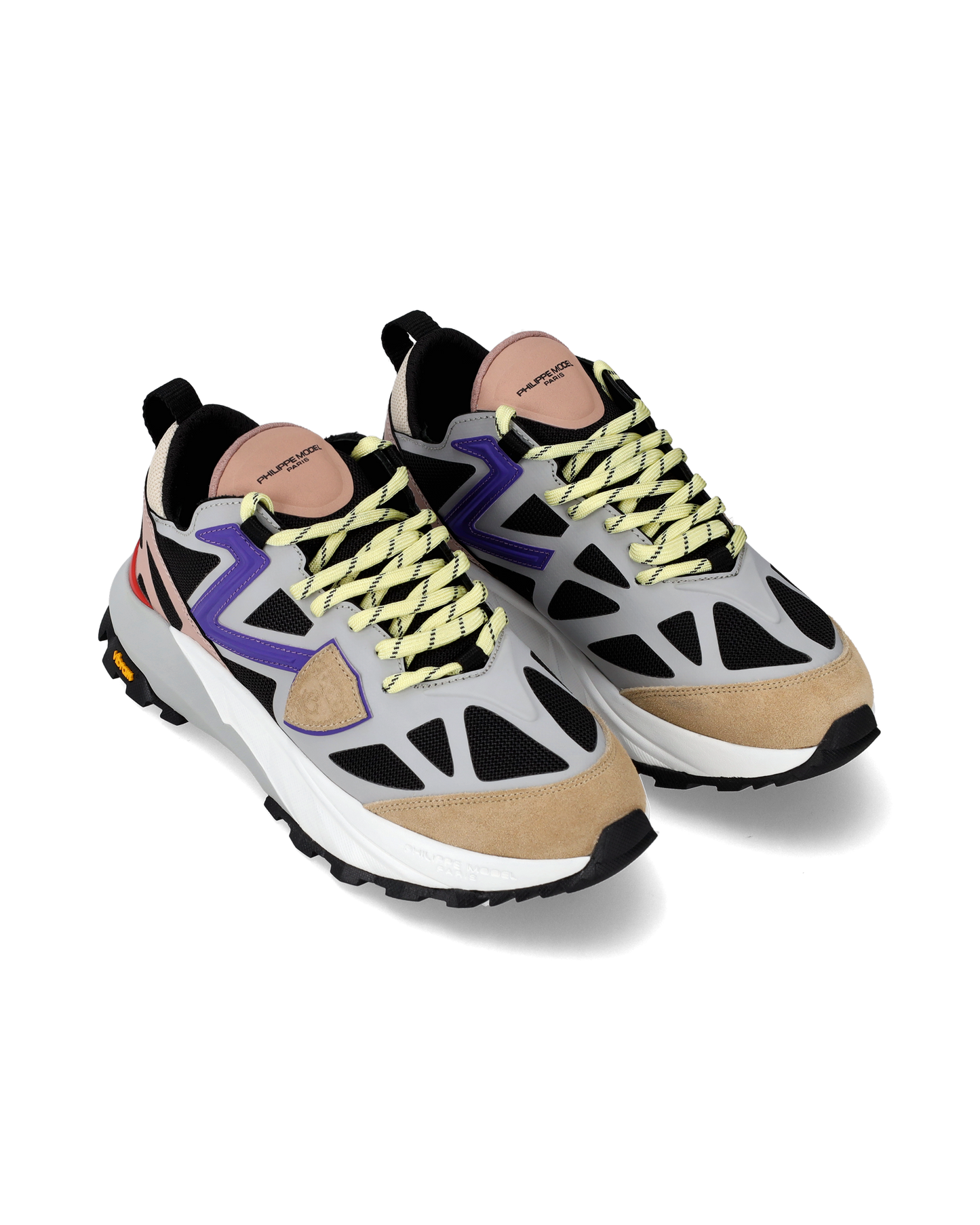 Sneaker basse Rocx donna - grigio, nero e violetto