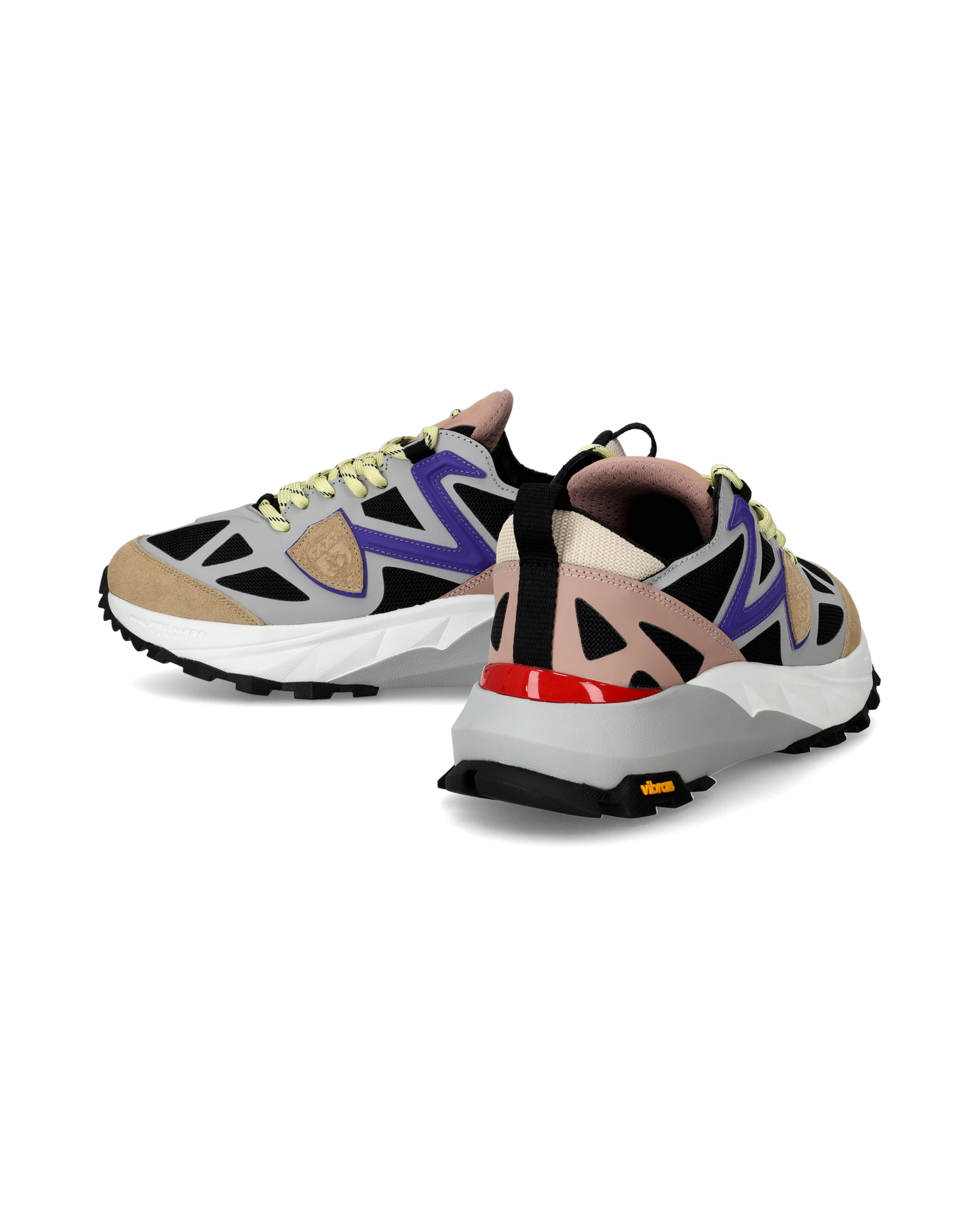 Sneaker basse Rocx donna - grigio, nero e violetto