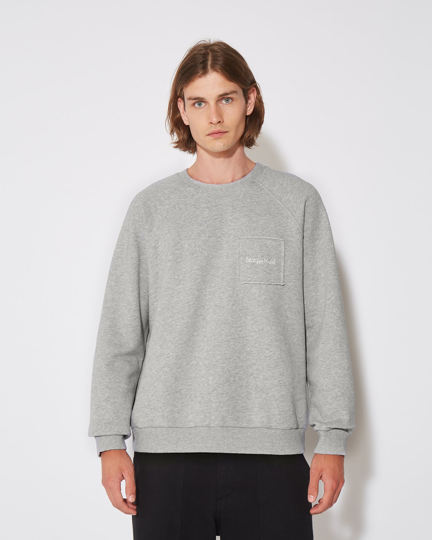 Felpa girocollo BERNARD da Uomo Grigia in Jersey