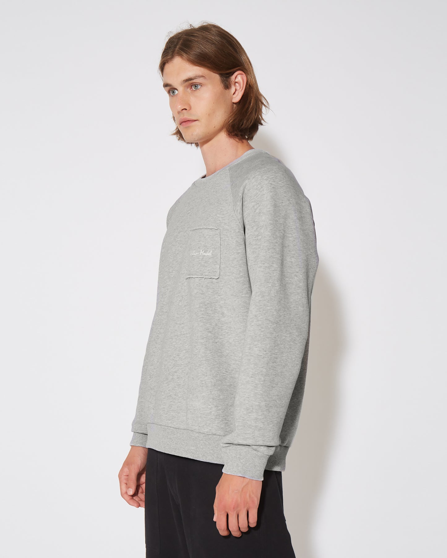 Felpa girocollo BERNARD da Uomo Grigia in Jersey