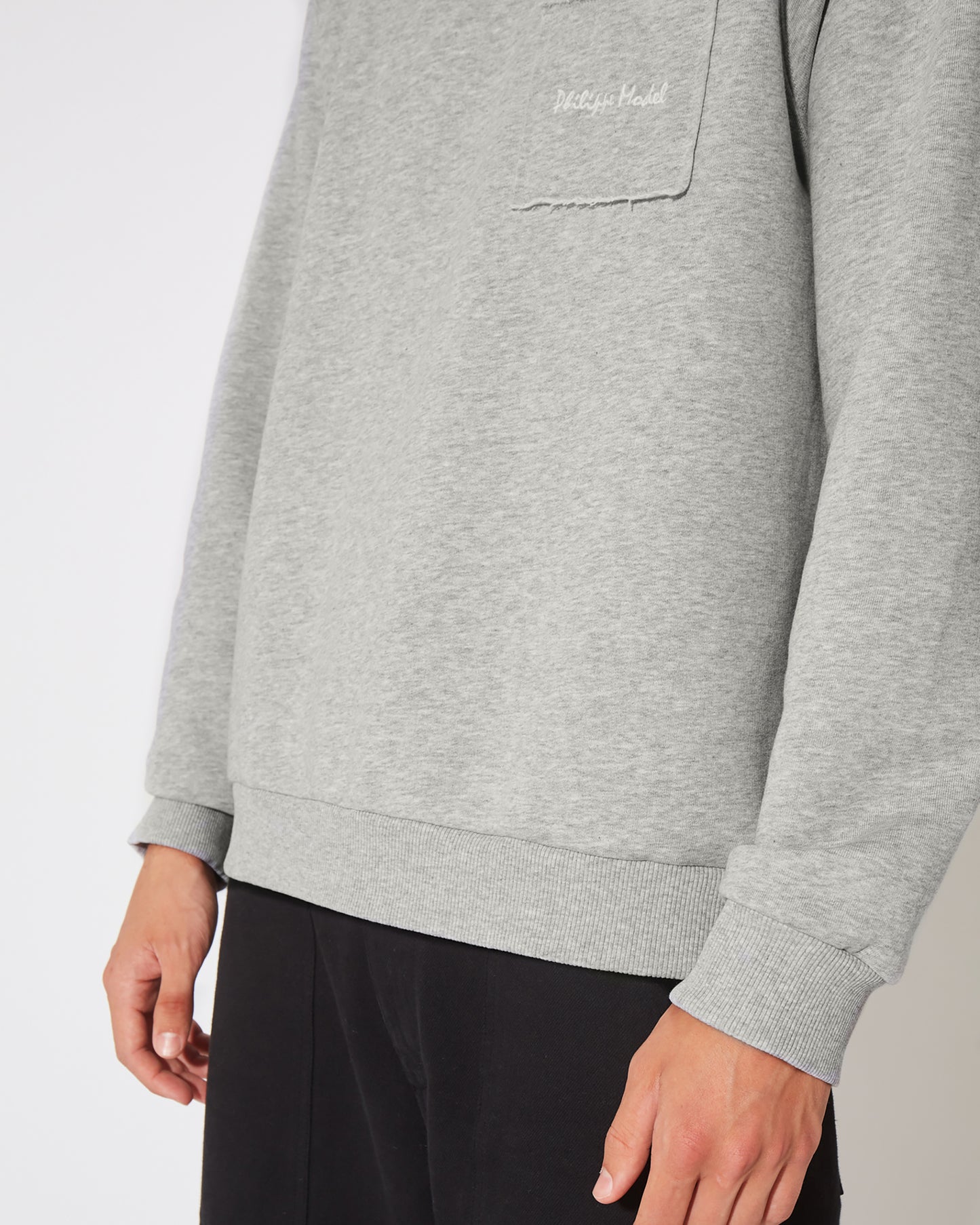 Felpa girocollo BERNARD da Uomo Grigia in Jersey