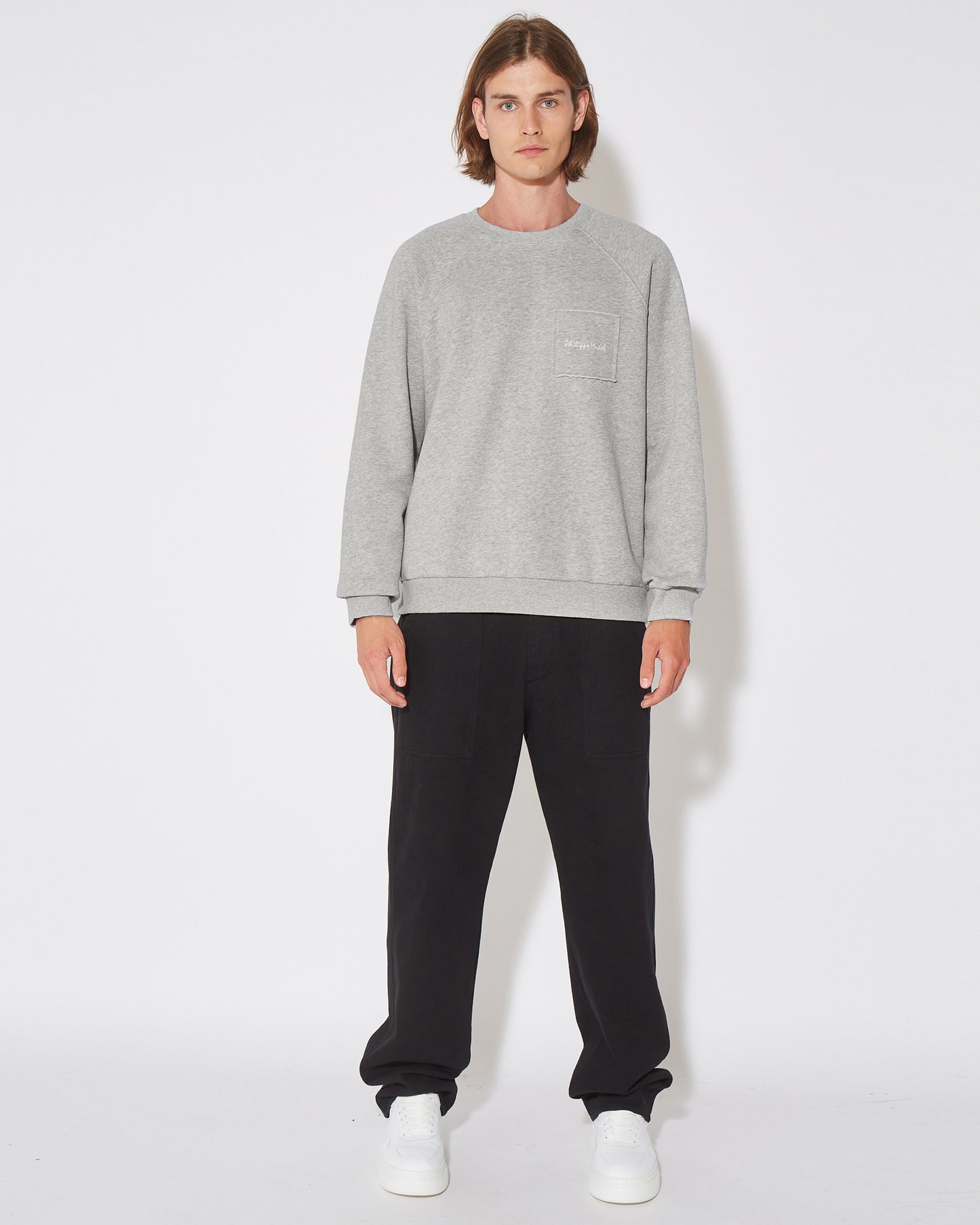 Felpa girocollo BERNARD da Uomo Grigia in Jersey