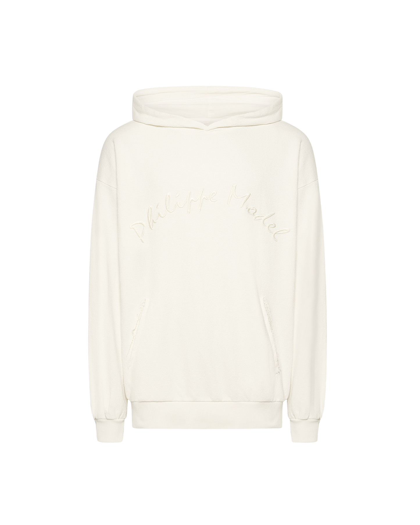 Felpa con cappuccio JEROME da Uomo Ecru in Pelle