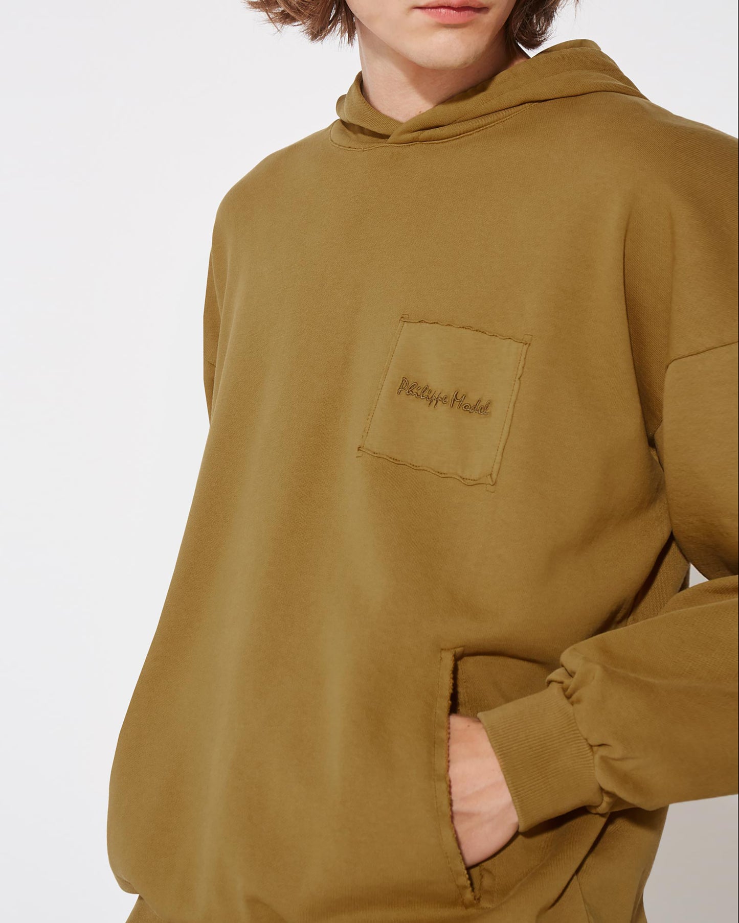 Felpa con cappuccio JEROME da Uomo Senape in Jersey