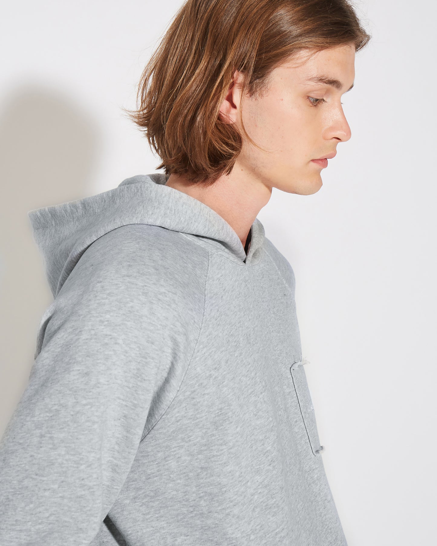 Felpa con cappuccio JEAN da Uomo Grigia in Jersey 