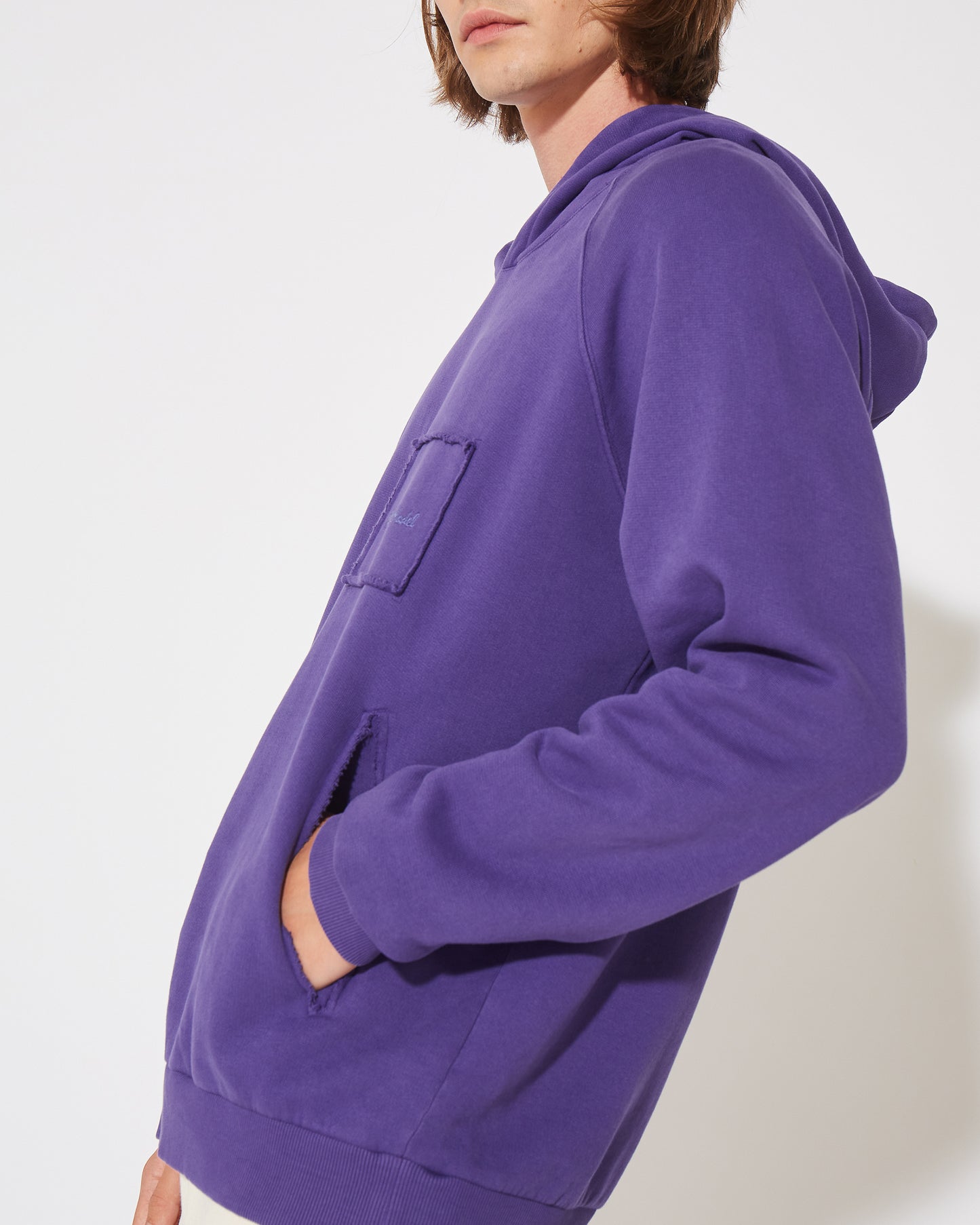 Kapuzenpullover für Herren aus Jersey – Lila