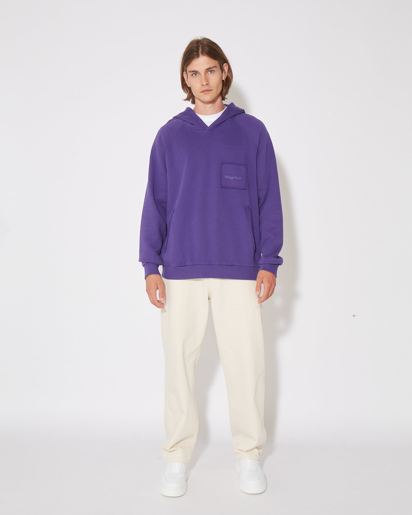 Kapuzenpullover für Herren aus Jersey – Lila