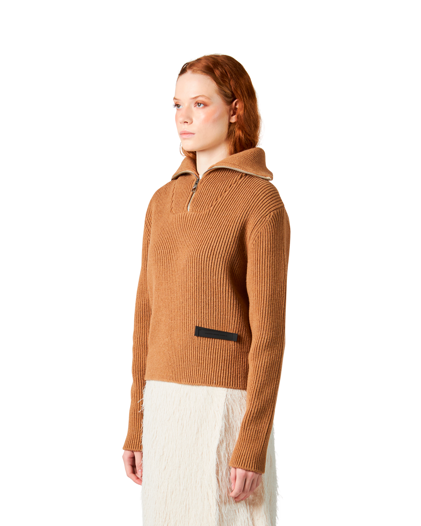 Women's Beige half-zip Jumper