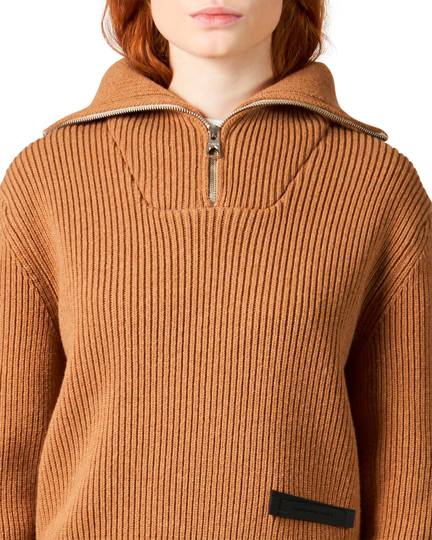 Women's Beige half-zip Jumper